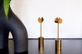 Pierre Forssell pair of Aniara candel stick holders, Skultuna circa 1970.