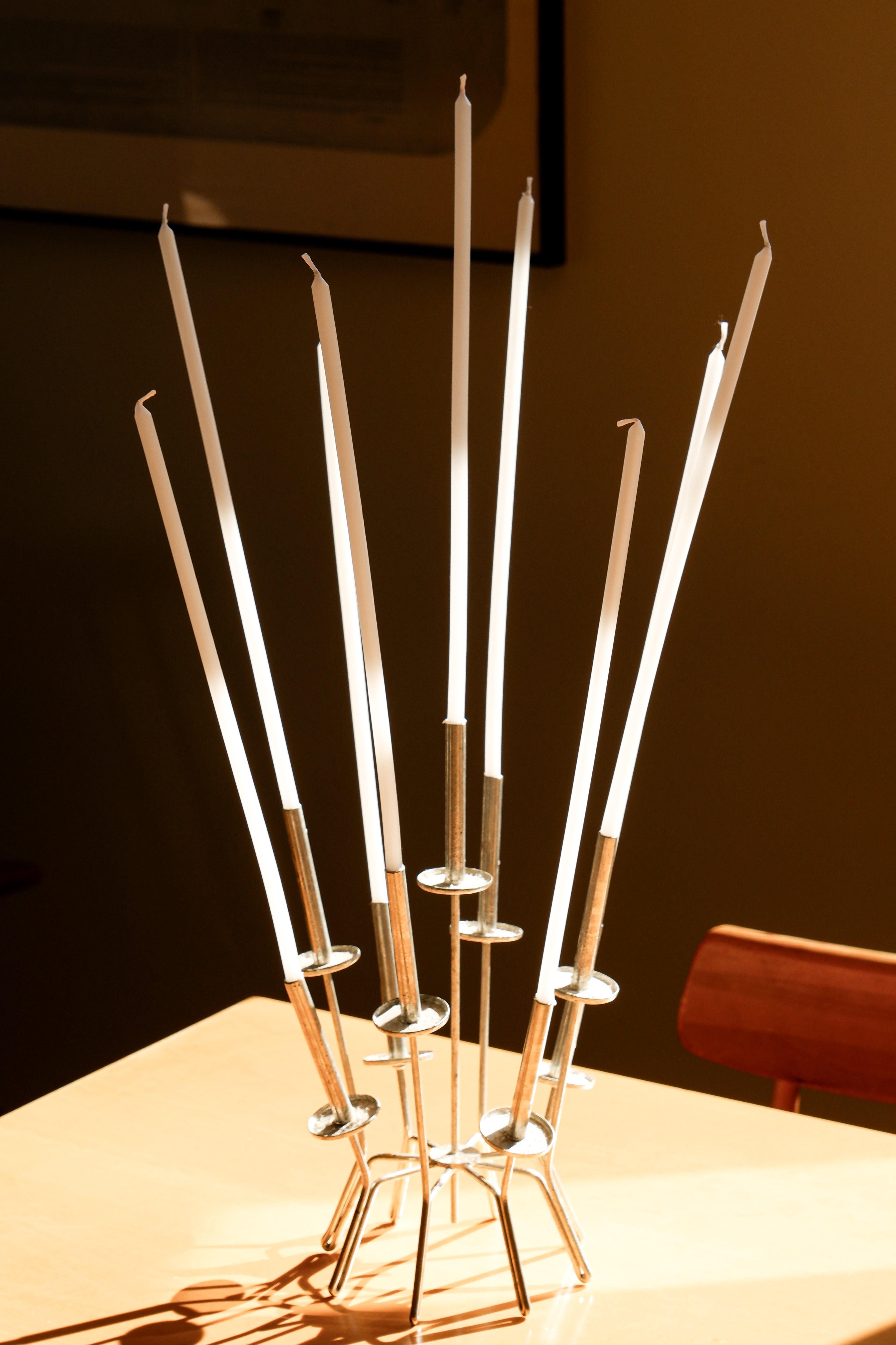 Paavo Tynell, unique candelabre made in iron in the late 60's.