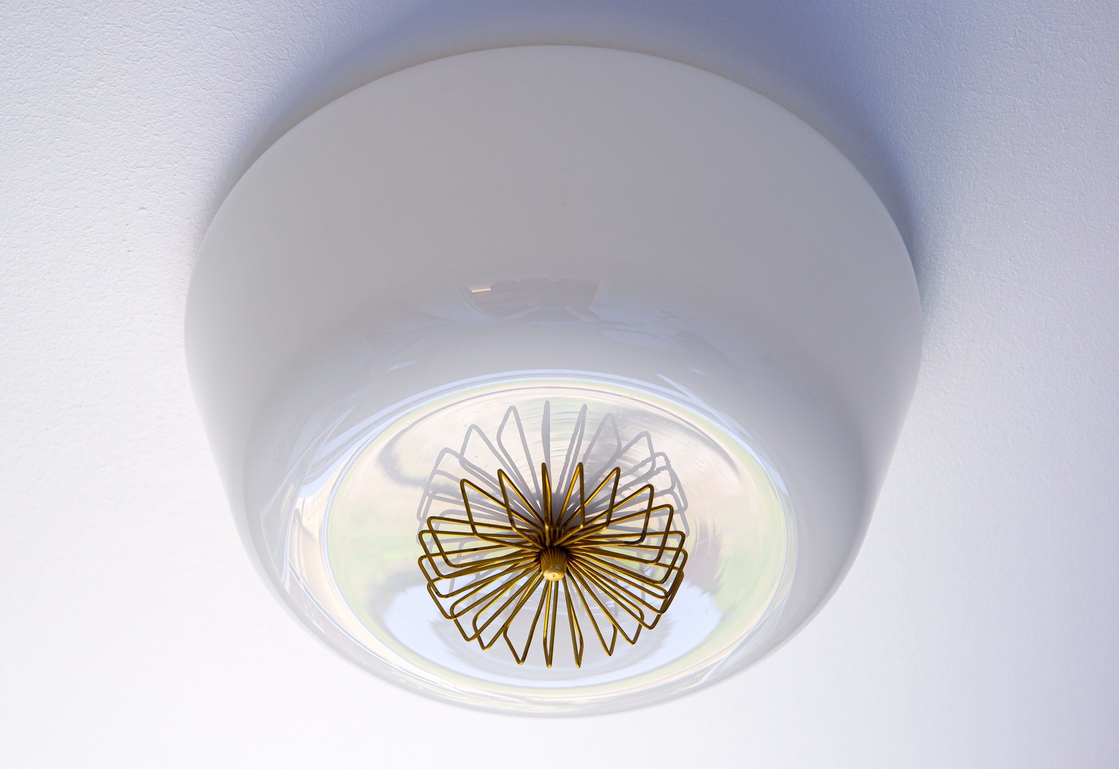 Paavo Tynell ceiling lamp, Opal and Glass for TAITO.