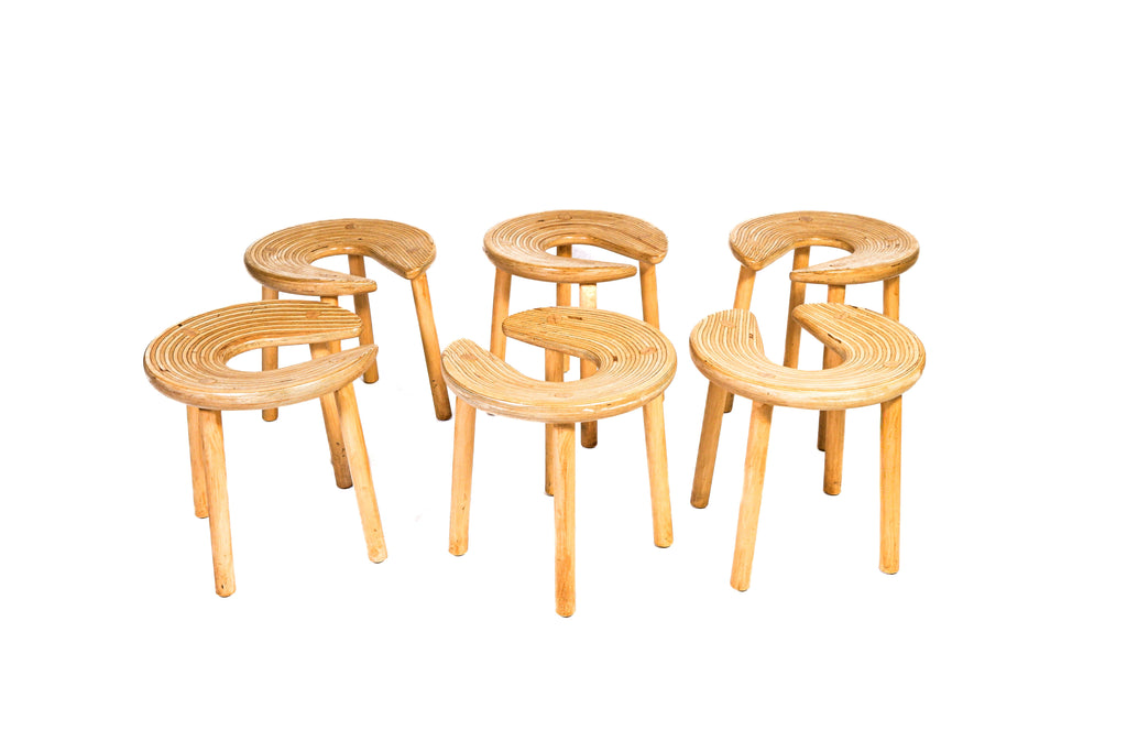 Antti Nurmesniemi, set of Six Sauna dtools, designed for the Palace Hotel, 1970.