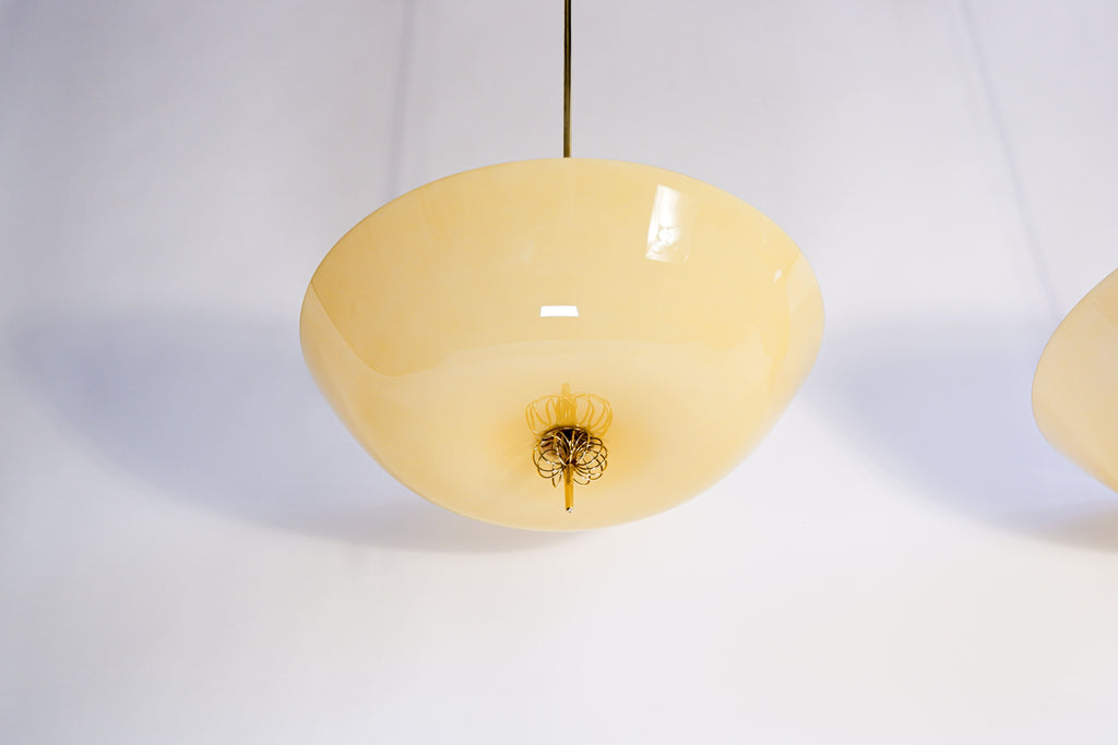 Paavo Tynell pair of pendant model 1088 for Idman circa 1950
