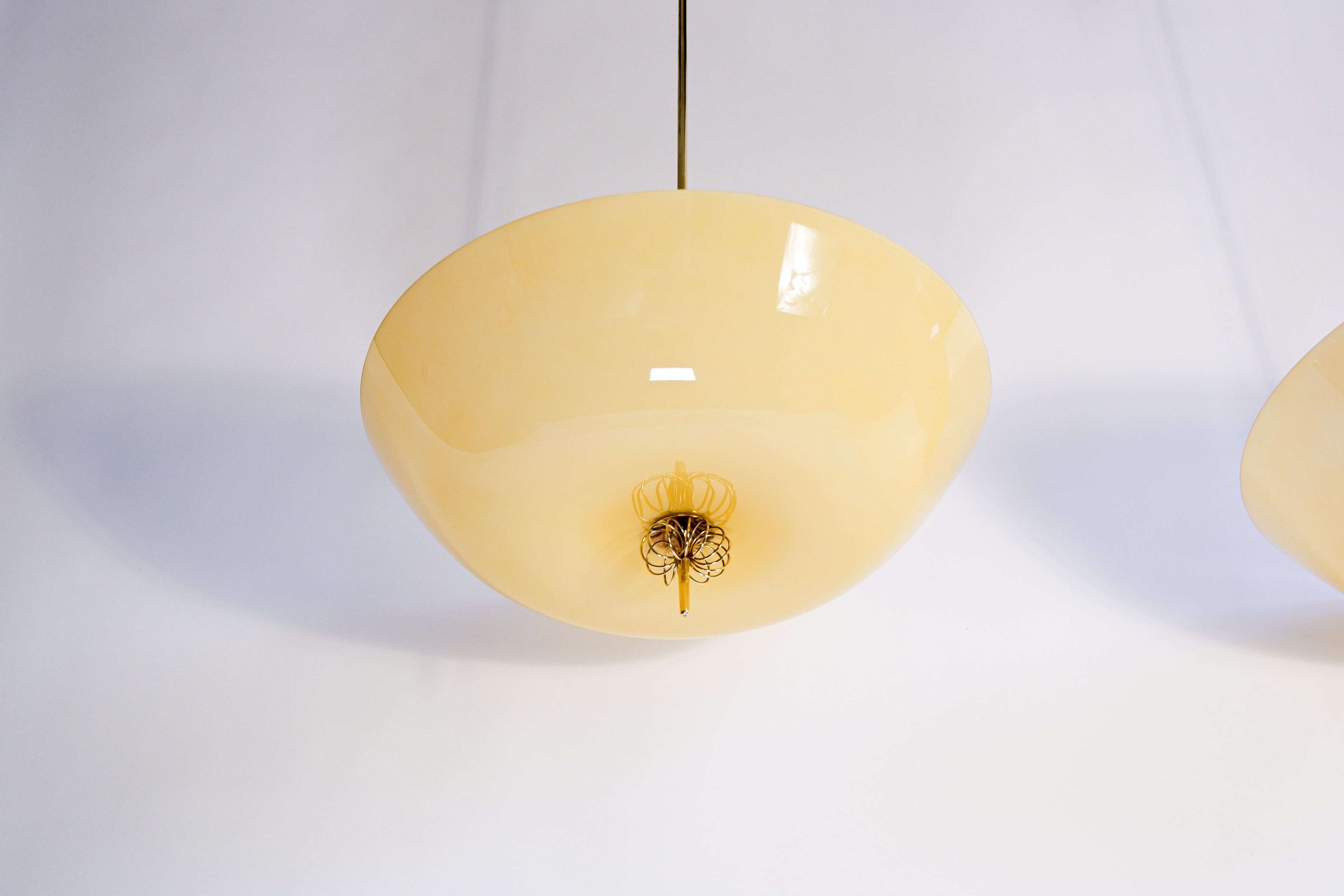 Paavo Tynell pair of pendant model 1088 for Idman circa 1950