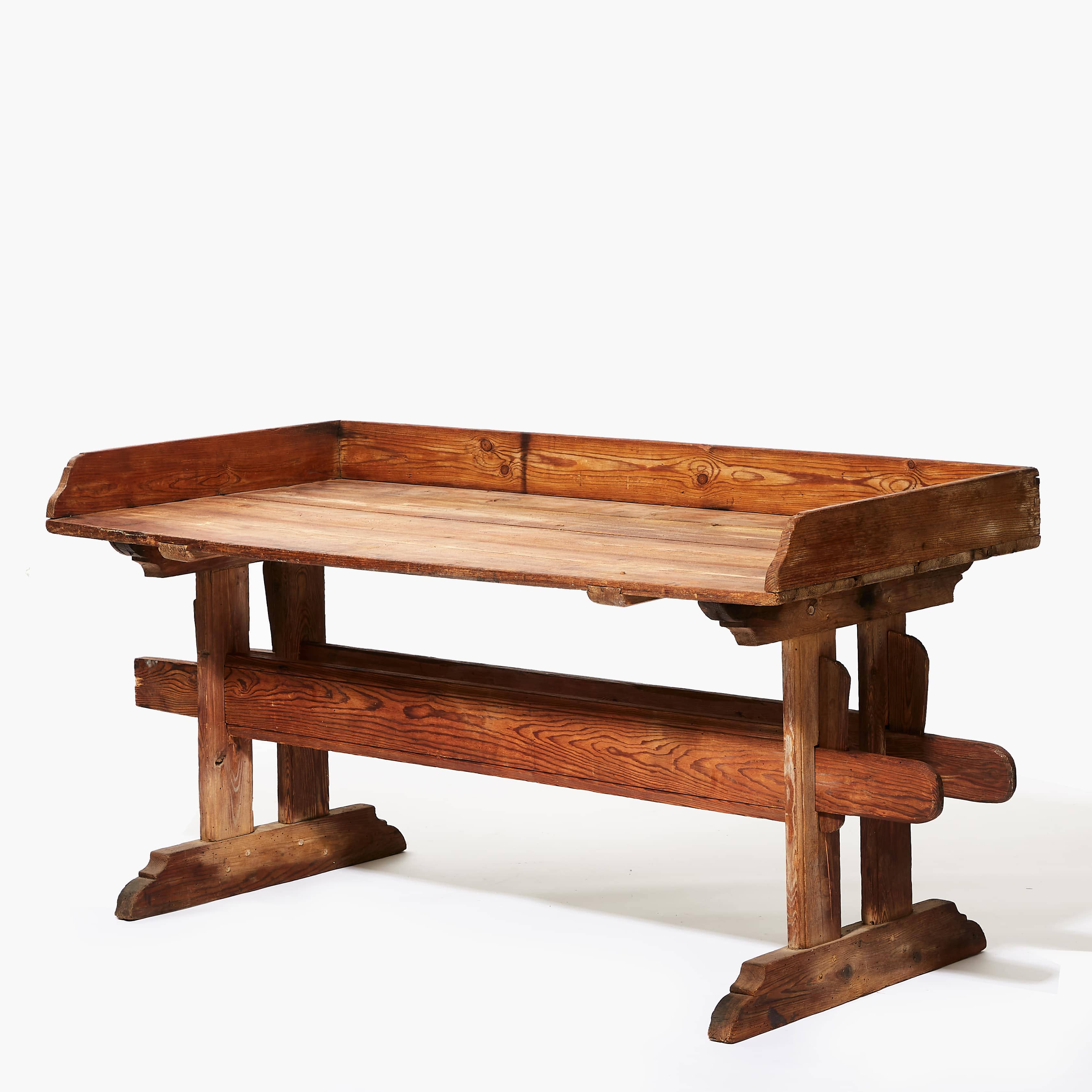 Swedish Antic console table in pine, late XIX century.