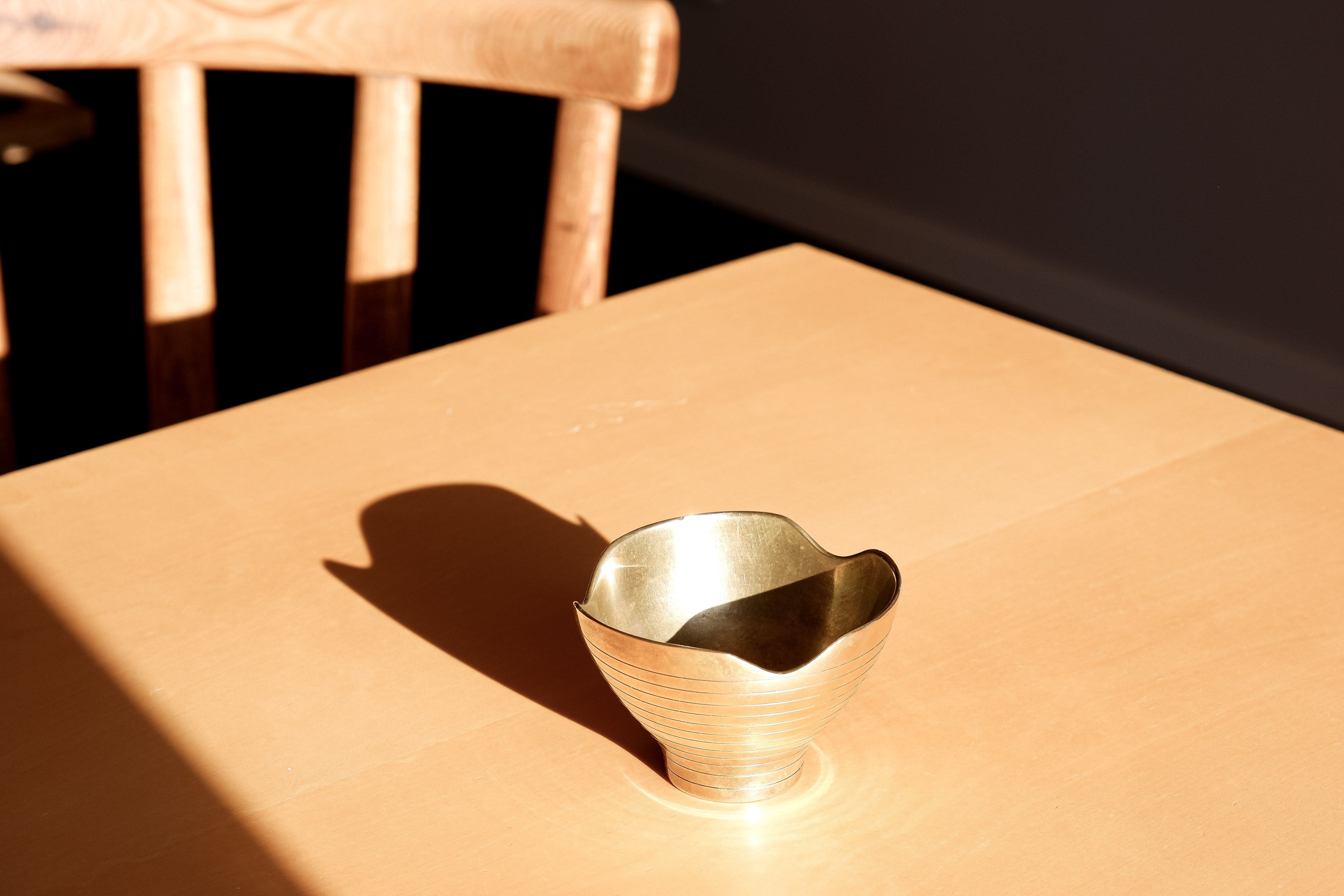Paavo Tynell brass bowl made by TAITO, 1940.