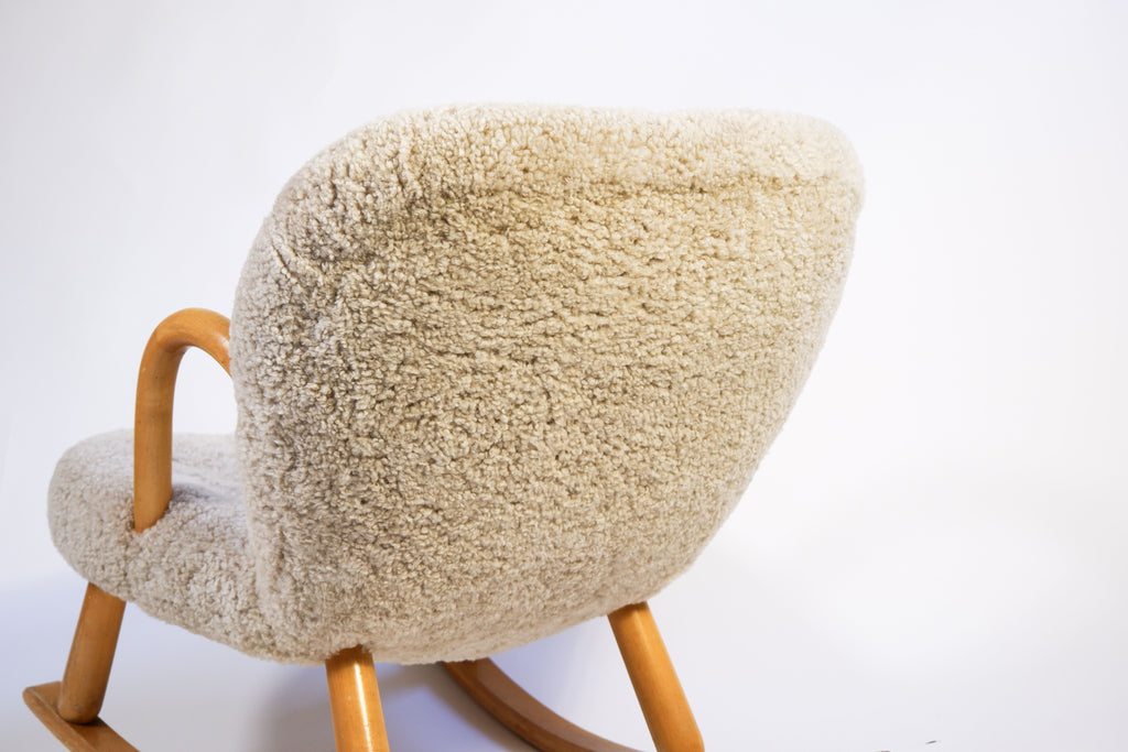 Clam chair, attributed to Arnold Madsen, circa 1940, Danemark.