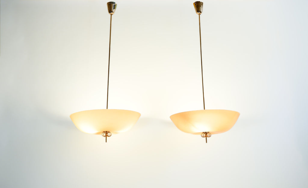 Paavo Tynell pair of pendant model 1088 for Idman circa 1950