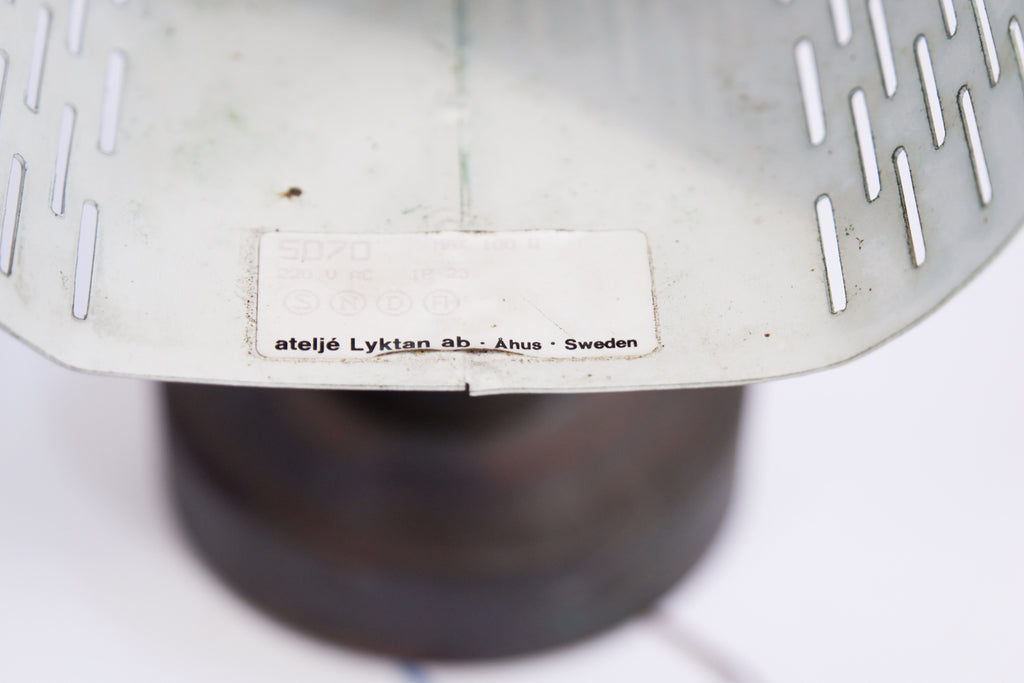Hans Bergström pair of Copper wall lamps for Ateljé Lyktan circa 1960.