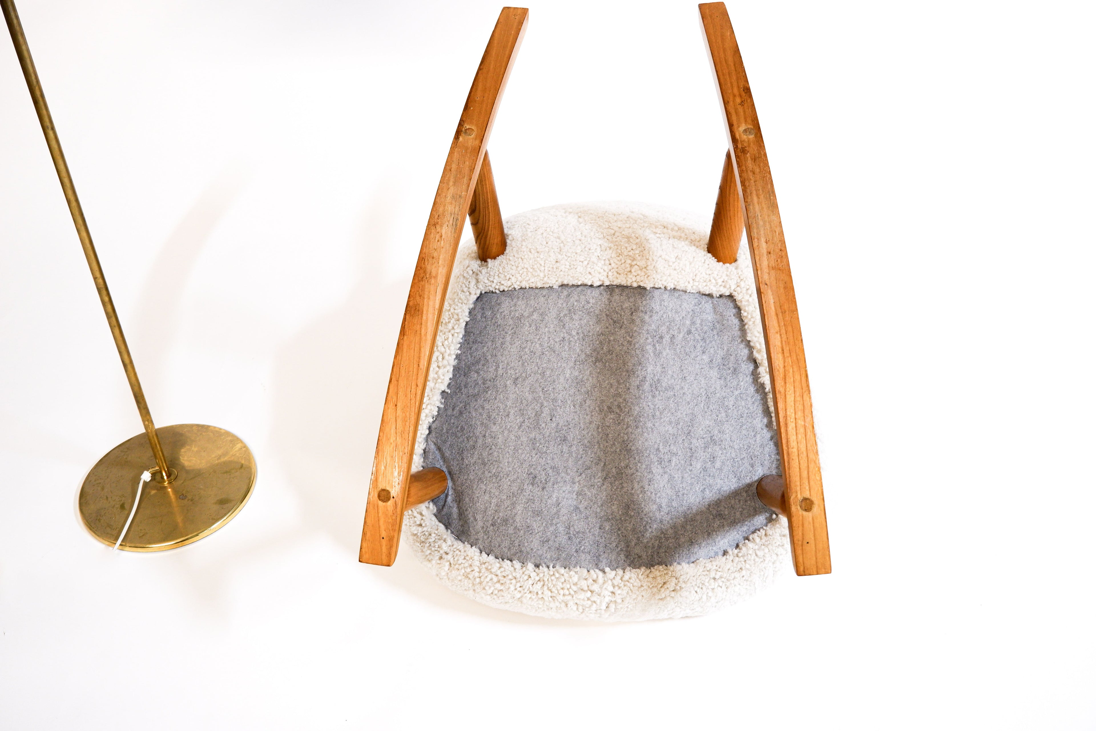 Vintage "Clam” rocking chair attributed to Arnold Madsen for Madsen & Schubell, Denmark 1944