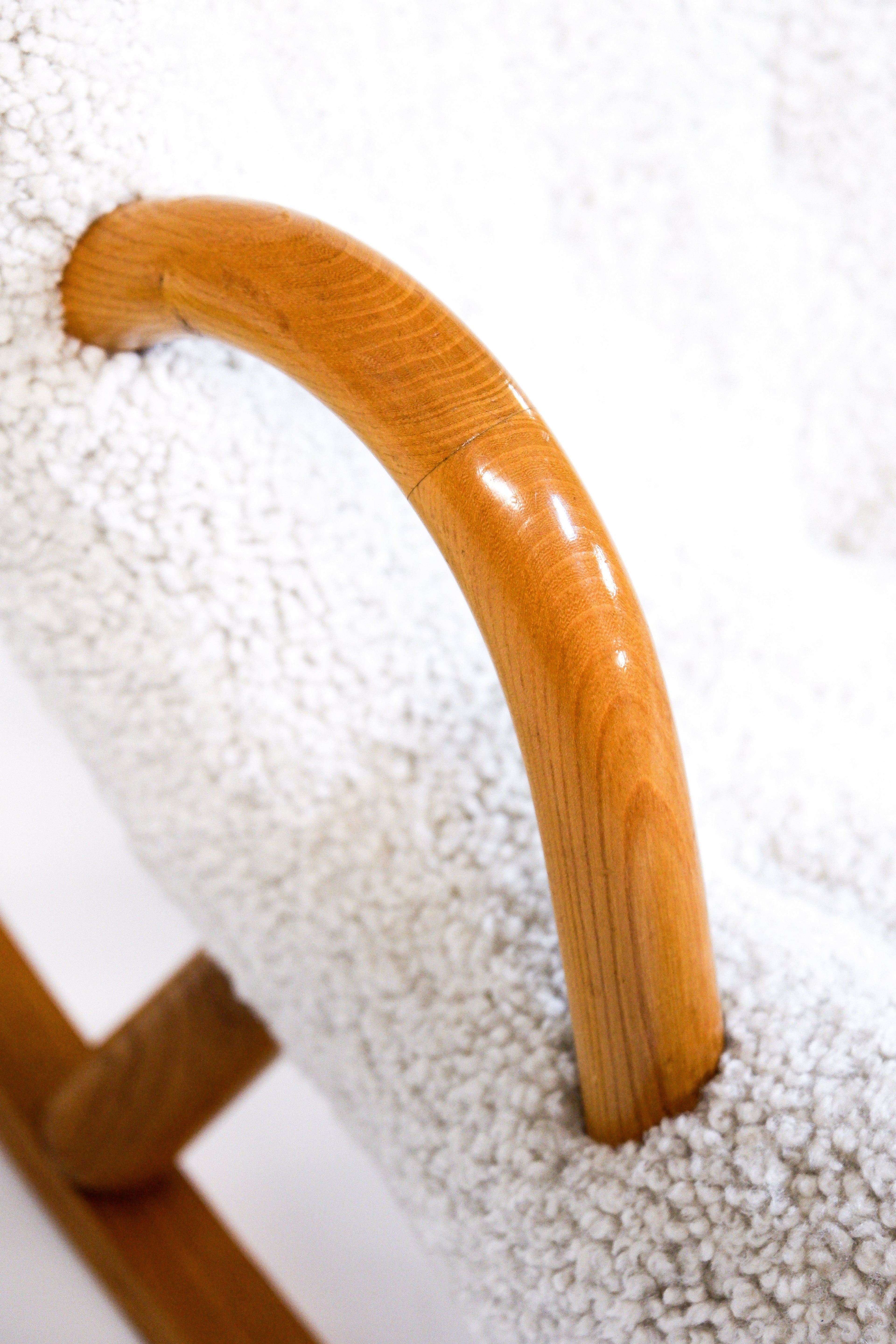 Vintage "Clam” rocking chair attributed to Arnold Madsen for Madsen & Schubell, Denmark 1944