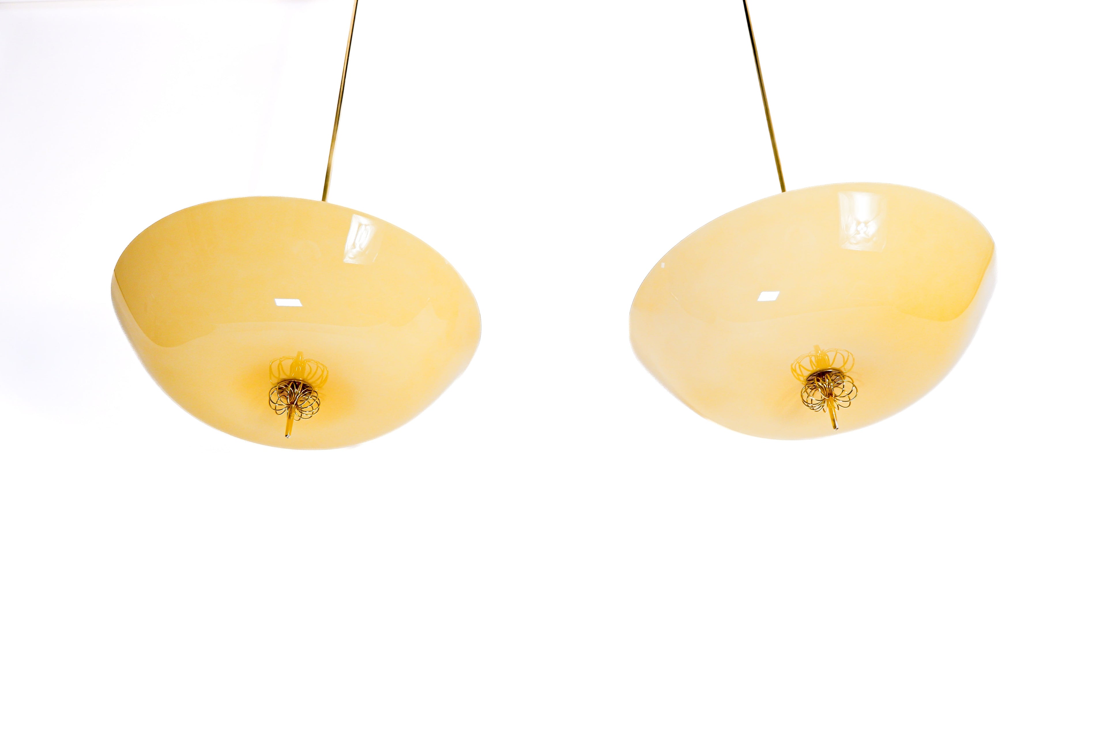 Paavo Tynell pair of pendant model 1088 for Idman circa 1950