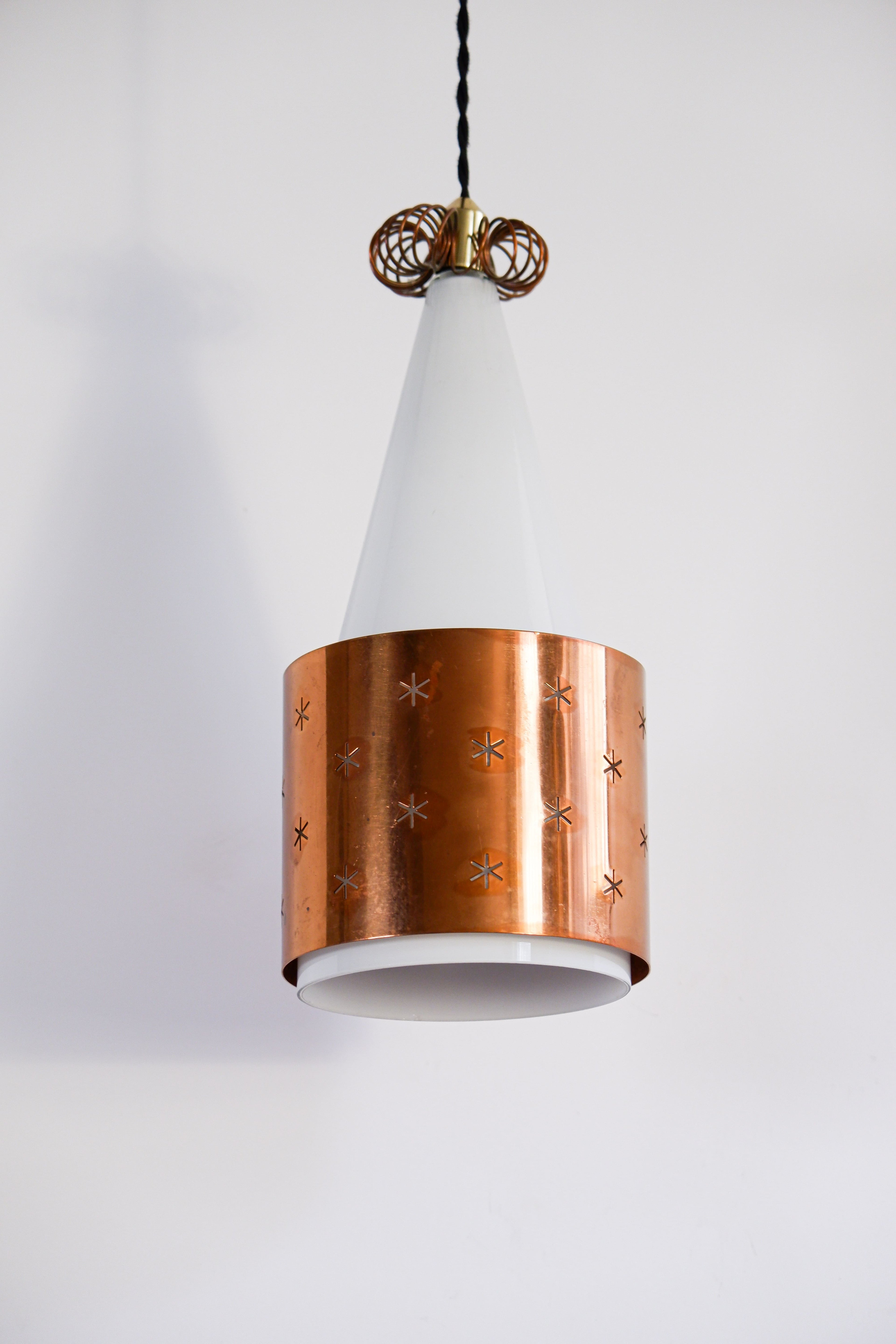 Paavo Tynell model K14 Opal & Copper, circa 1950.