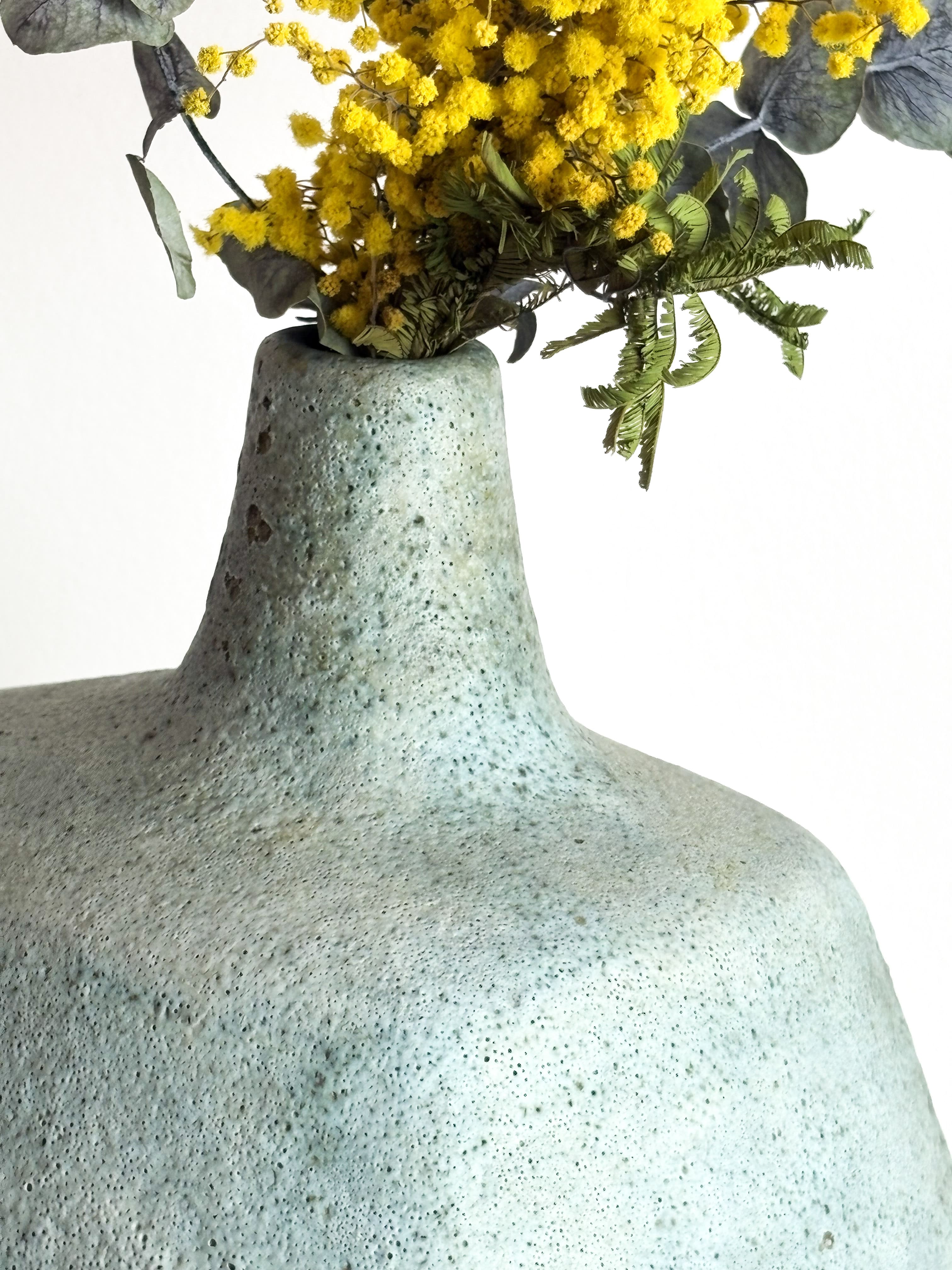 Important vase by Les 2 Potiers, in "Lave emaillée" circa 1960.