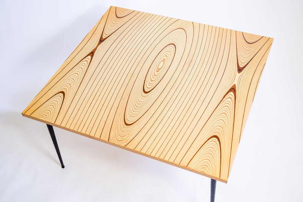 Tapio Wirkkala Rhythmic Coffee Table with metal legs, Asko 1950s.