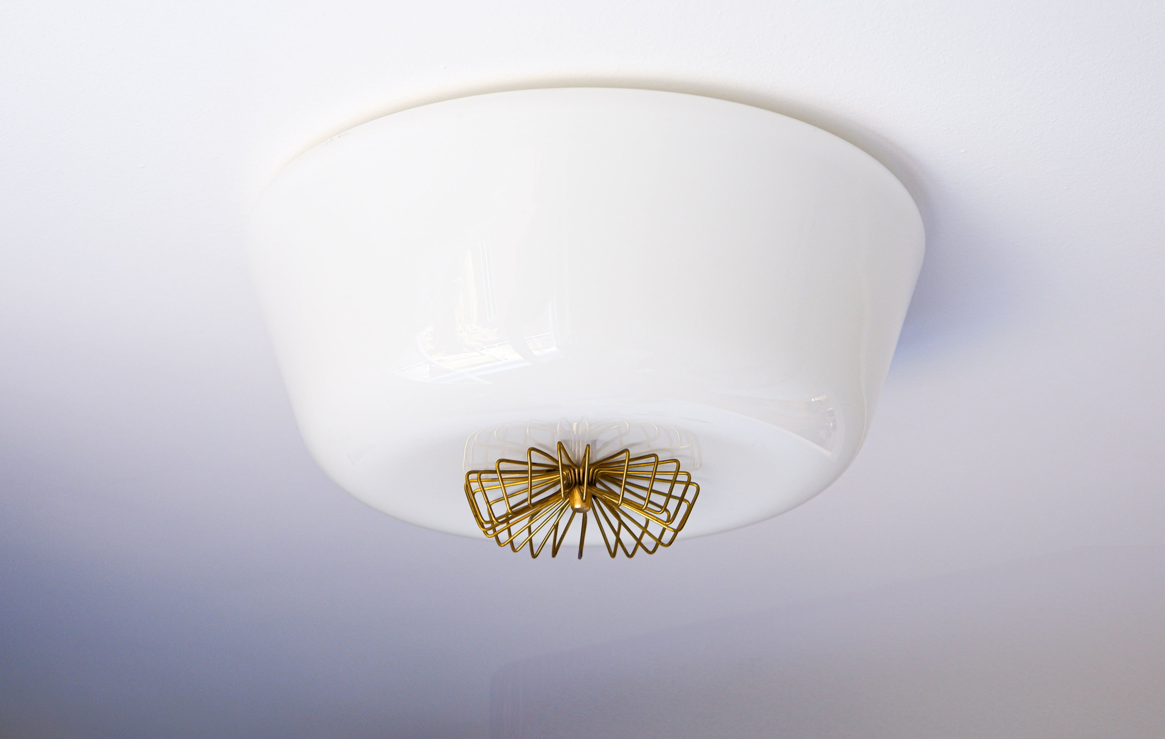 Paavo Tynell ceiling lamp, Opal and Glass for TAITO.