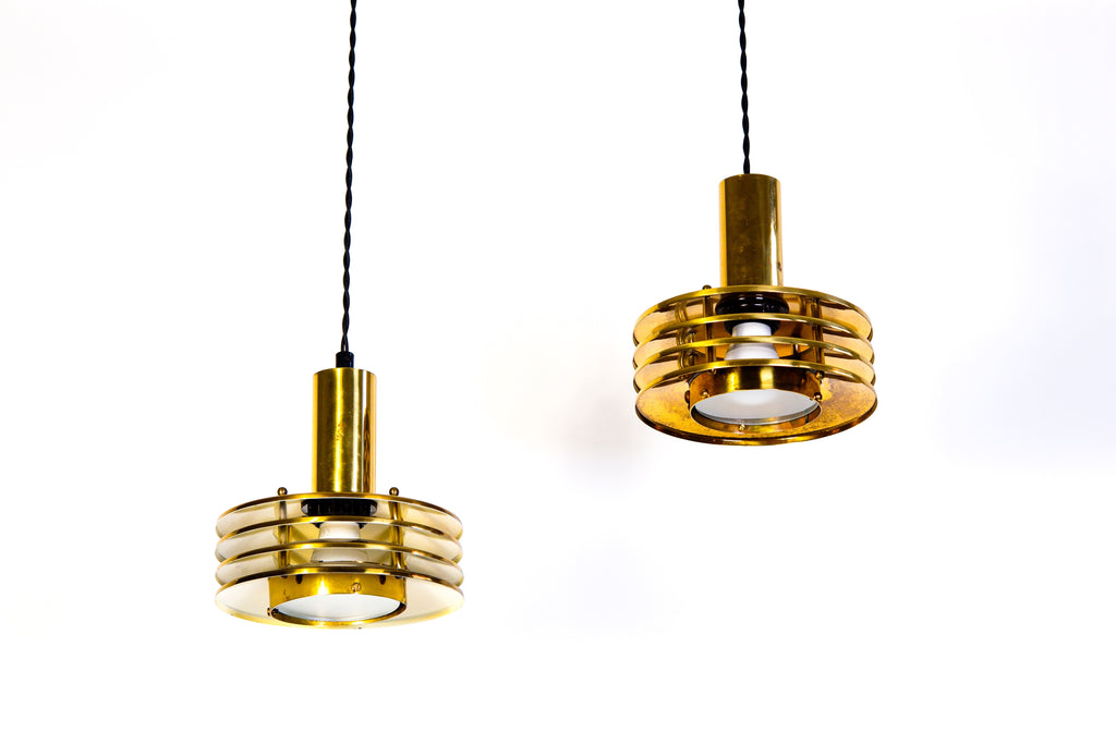 Kai Ruokonen attrib. pair of ceiling lamp finland circa 1970.