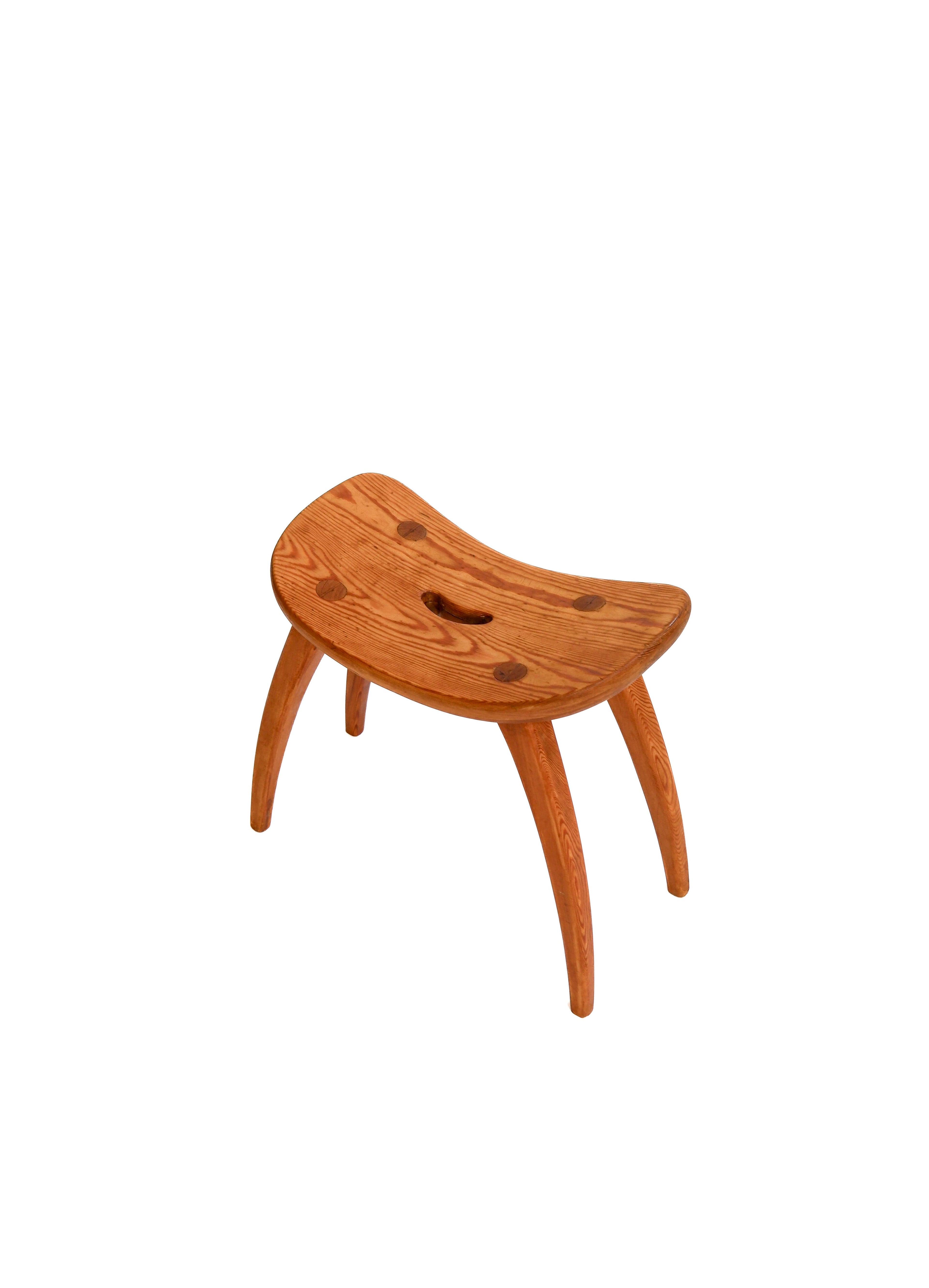 Torsten Claesson stool in pine. Sweden circa 1950