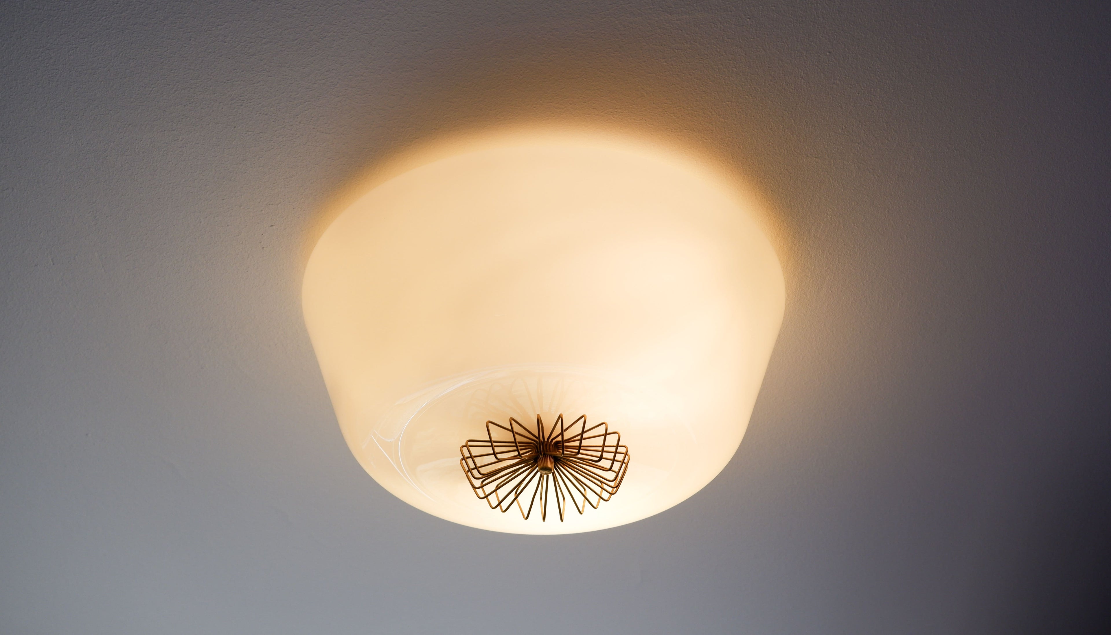 Paavo Tynell ceiling lamp, Opal and Glass for TAITO.