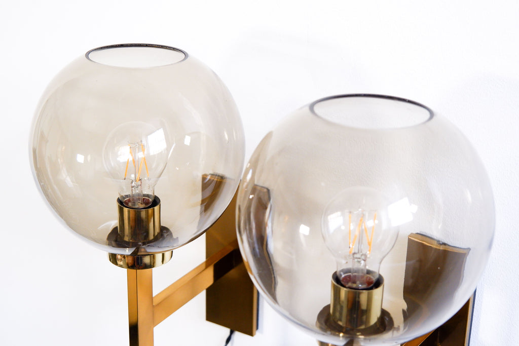 Pair of Holger Johansson wall lamps.
