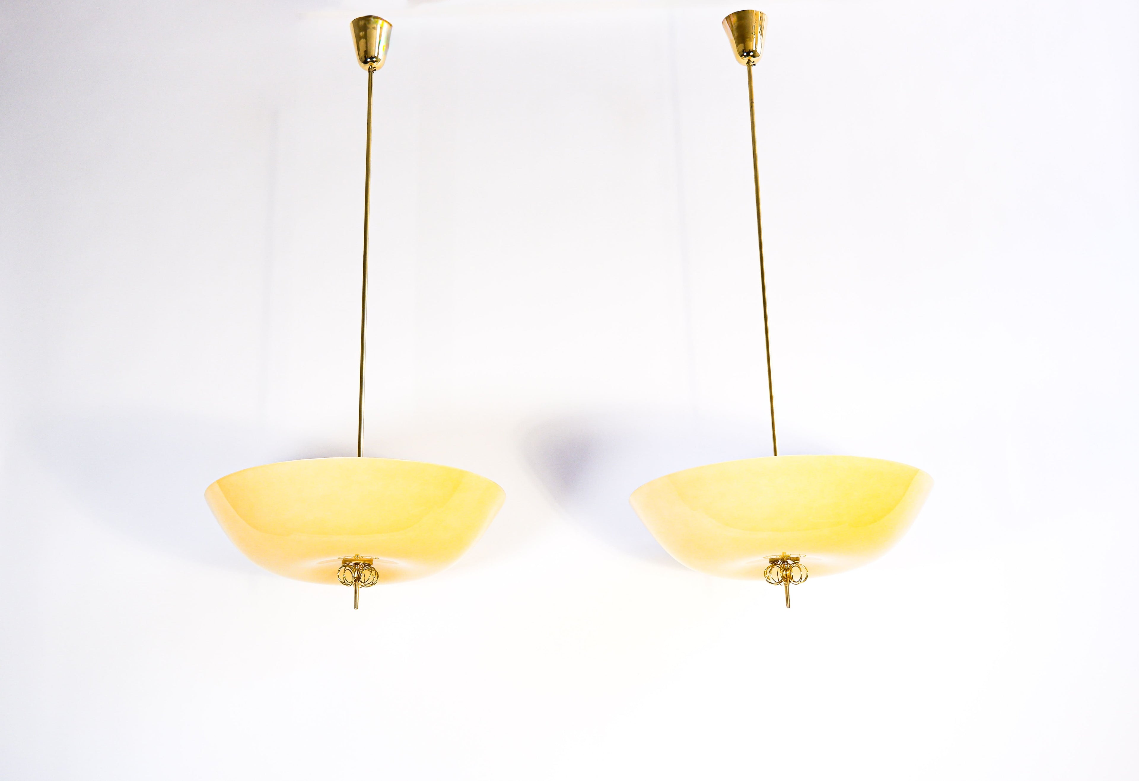 Paavo Tynell pair of pendant model 1088 for Idman circa 1950