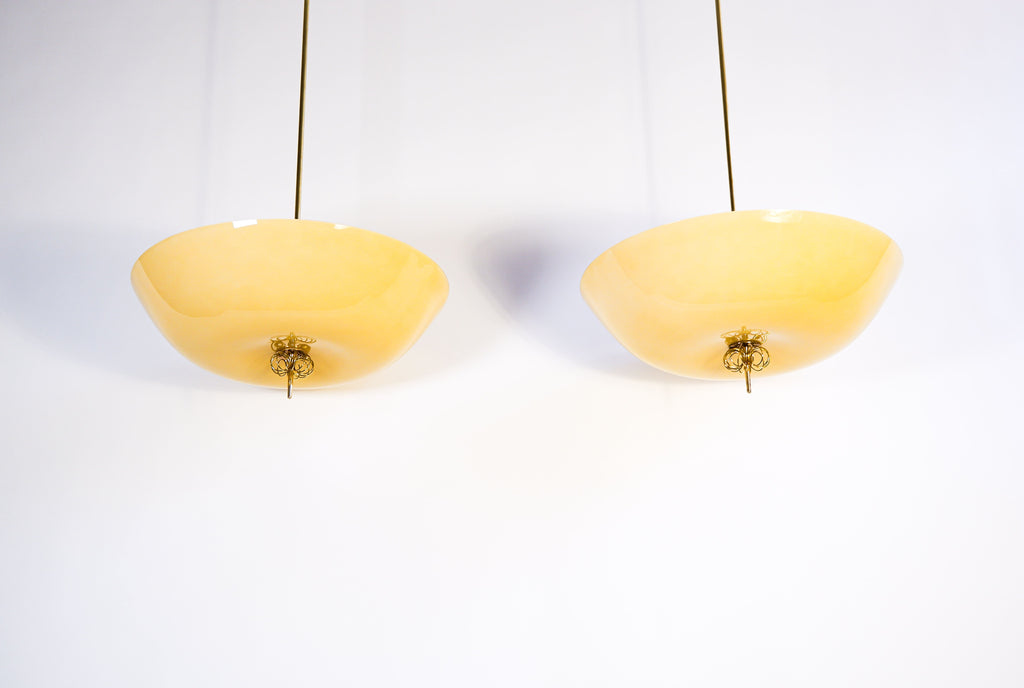 Paavo Tynell pair of pendant model 1088 for Idman circa 1950