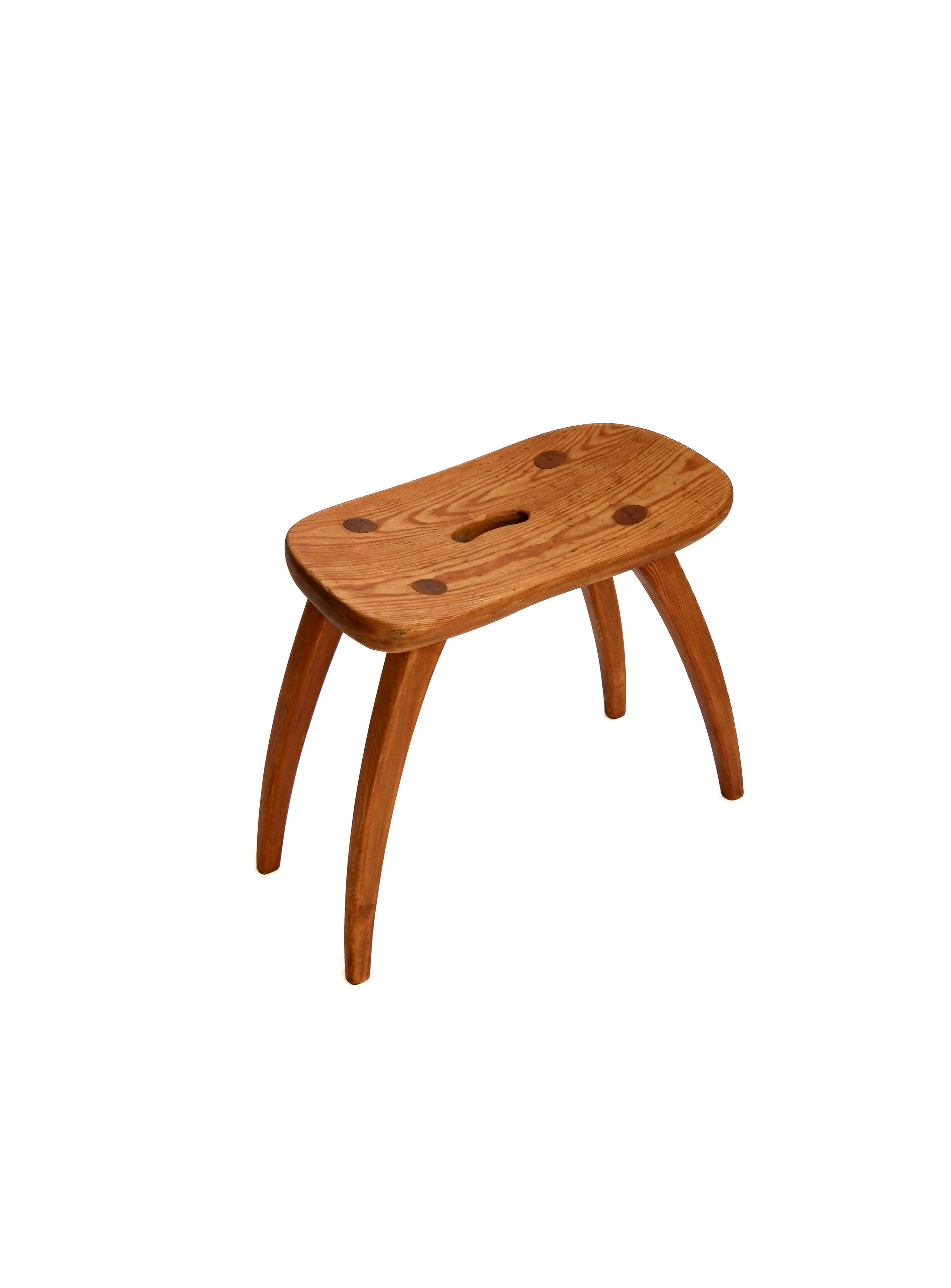 Torsten Claesson stool in pine. Sweden circa 1950