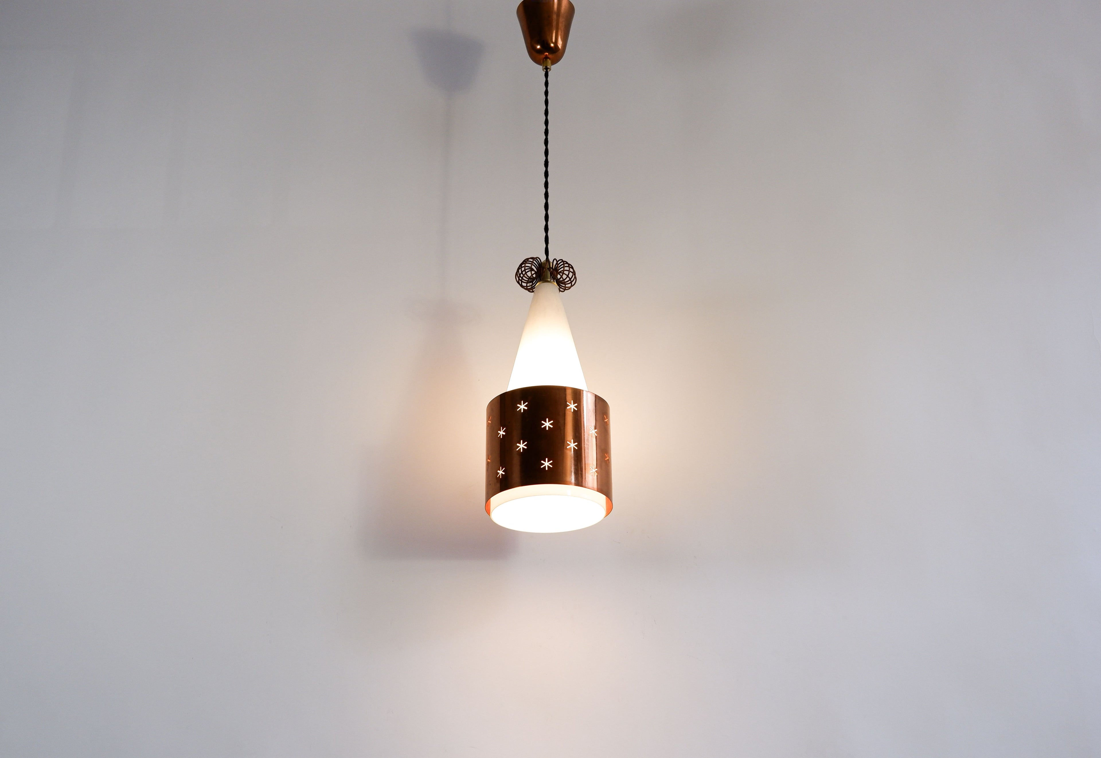 Paavo Tynell model K14 Opal & Copper, circa 1950.