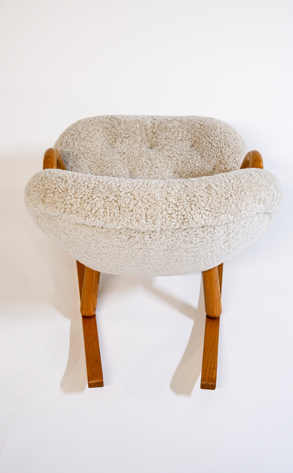 Vintage "Clam” rocking chair attributed to Arnold Madsen for Madsen & Schubell, Denmark 1944