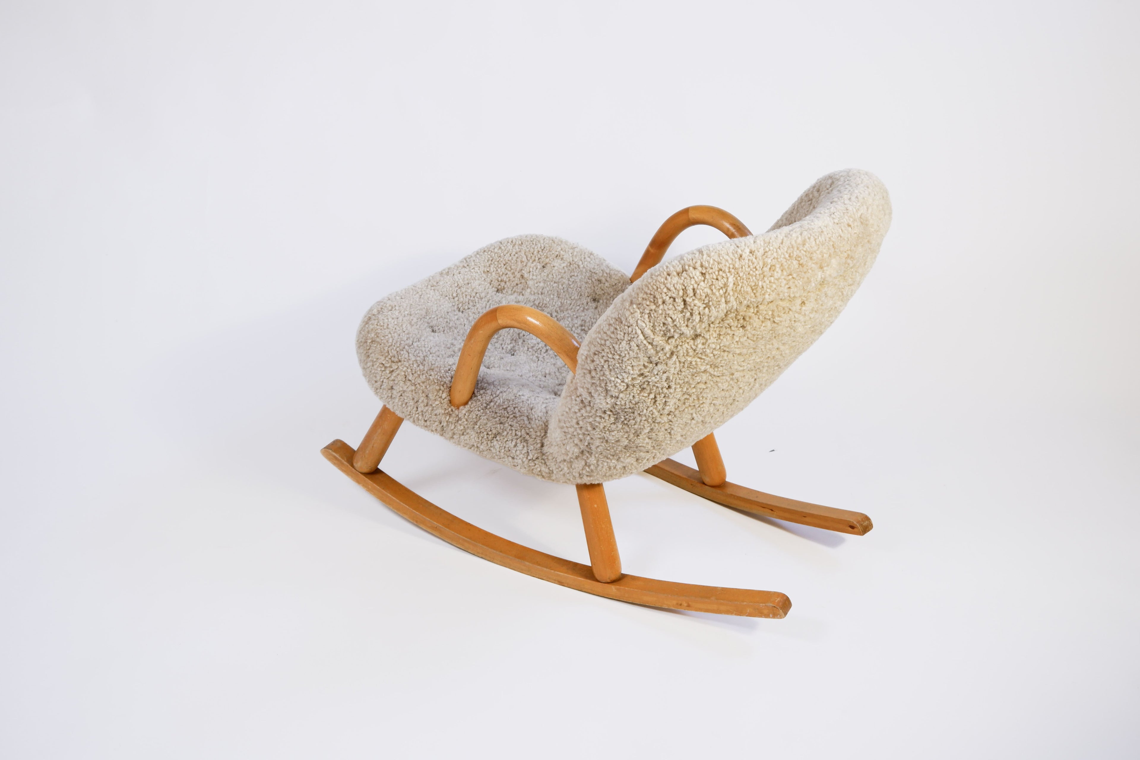 Clam chair, attributed to Arnold Madsen, circa 1940, Danemark.