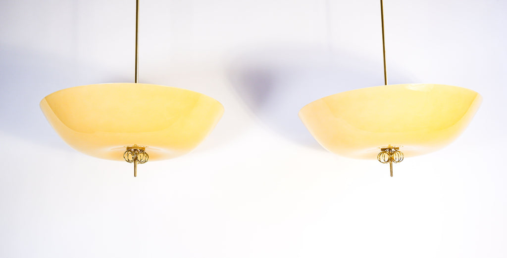 Paavo Tynell pair of pendant model 1088 for Idman circa 1950