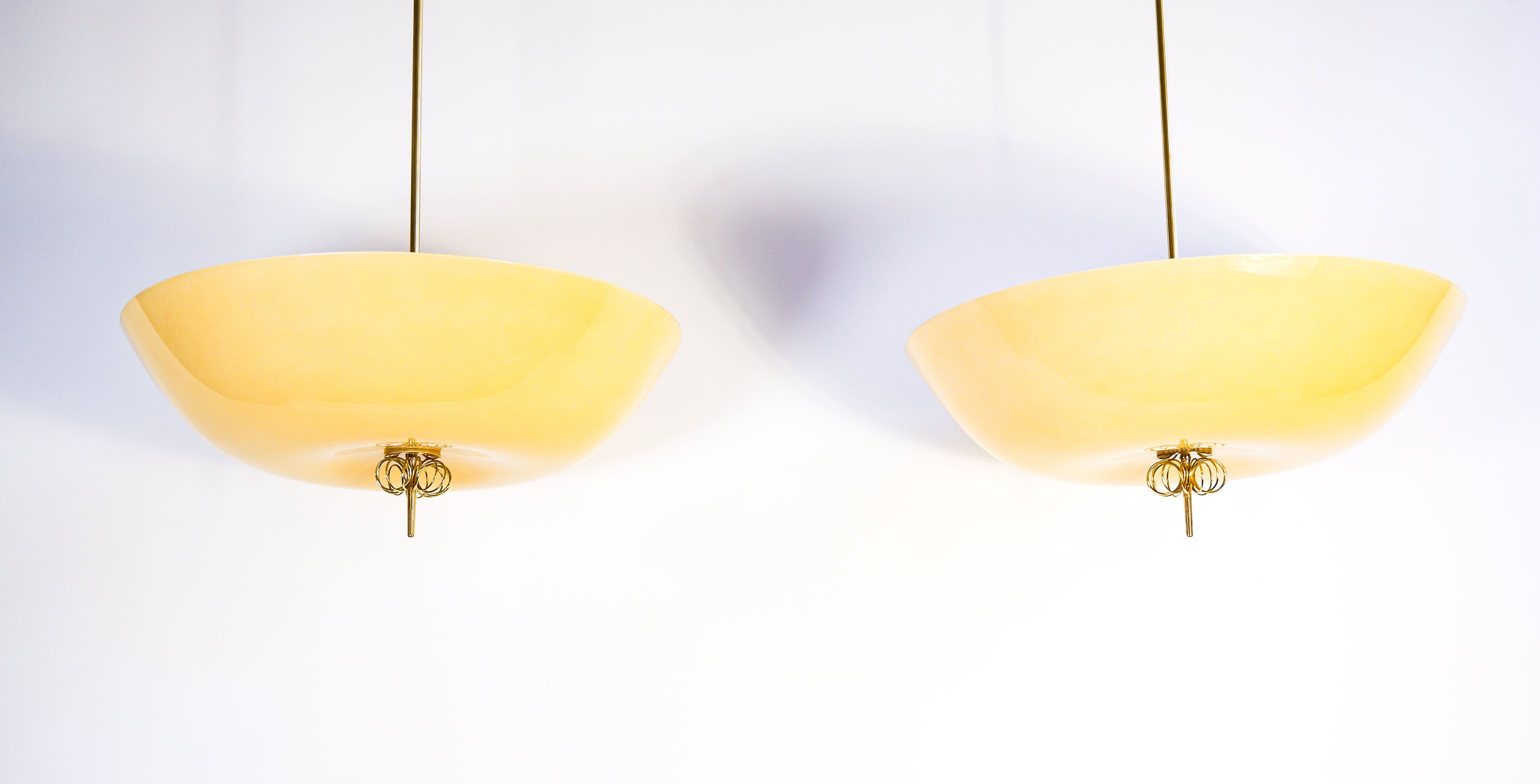Paavo Tynell pair of pendant model 1088 for Idman circa 1950