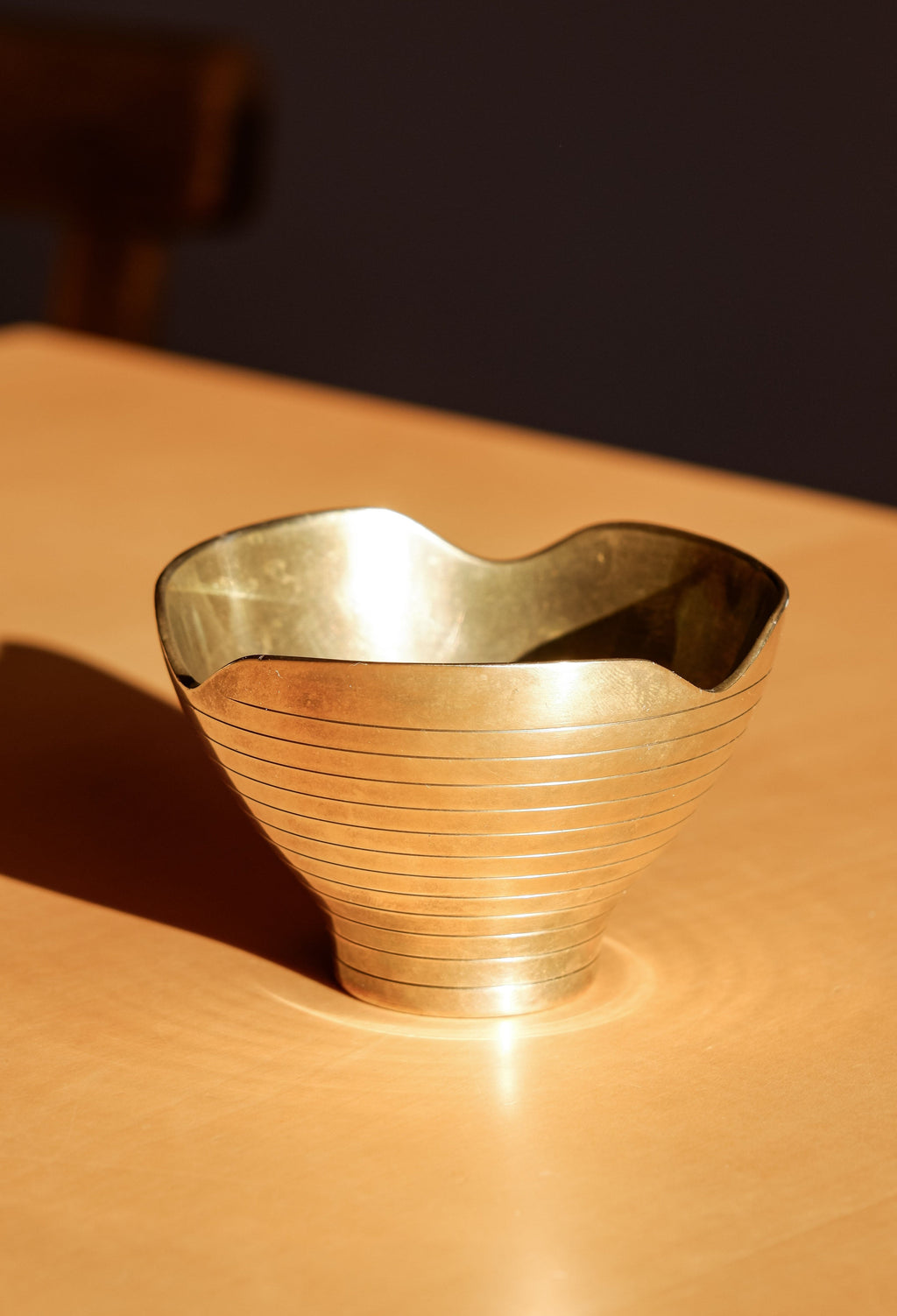 Paavo Tynell brass bowl made by TAITO, 1940.