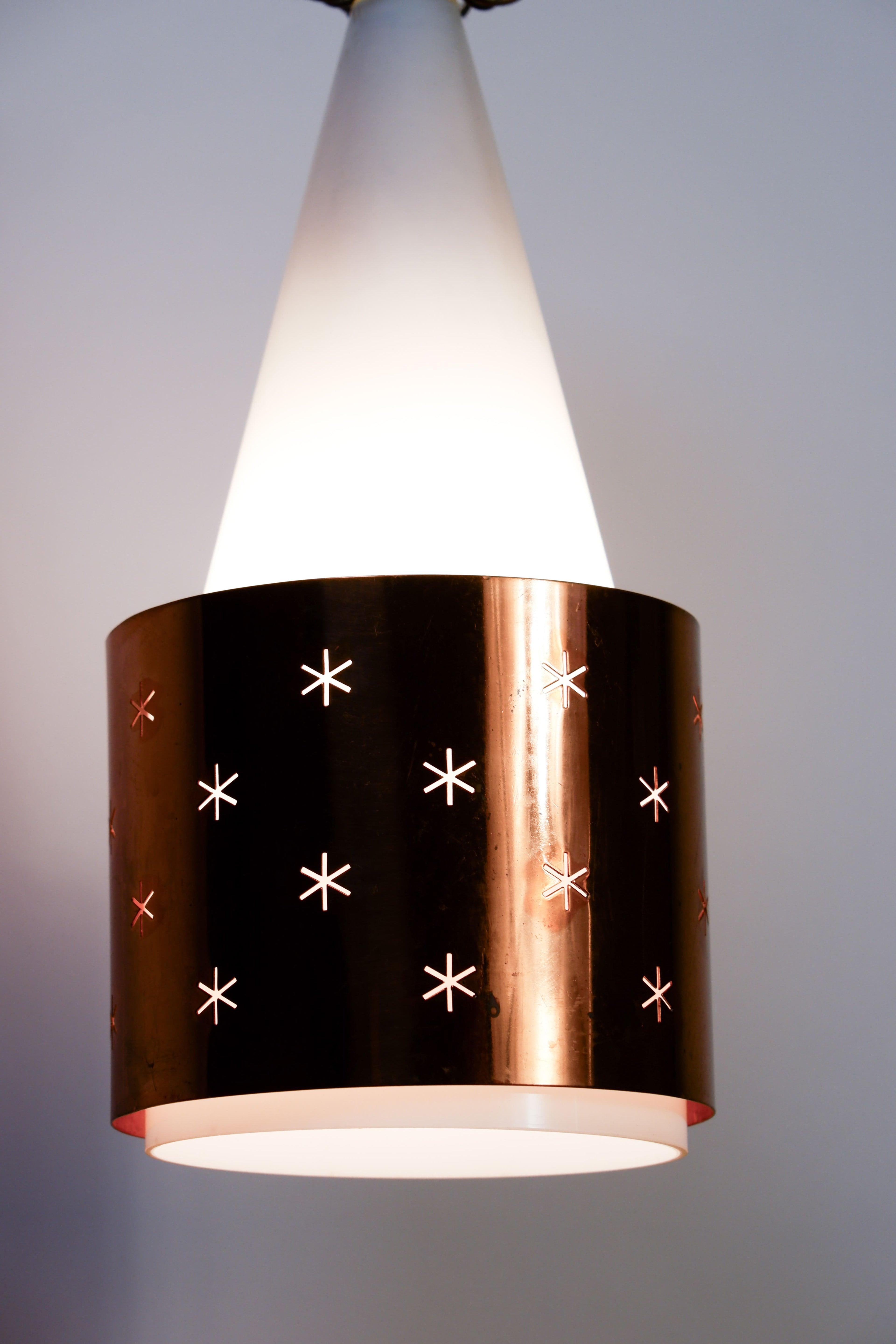 Paavo Tynell model K14 Opal & Copper, circa 1950.