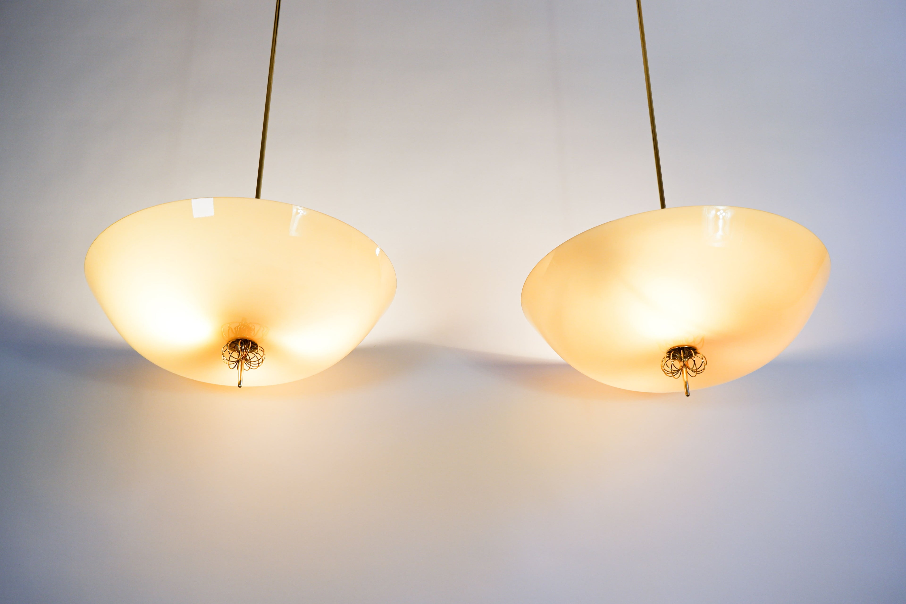 Paavo Tynell pair of pendant model 1088 for Idman circa 1950