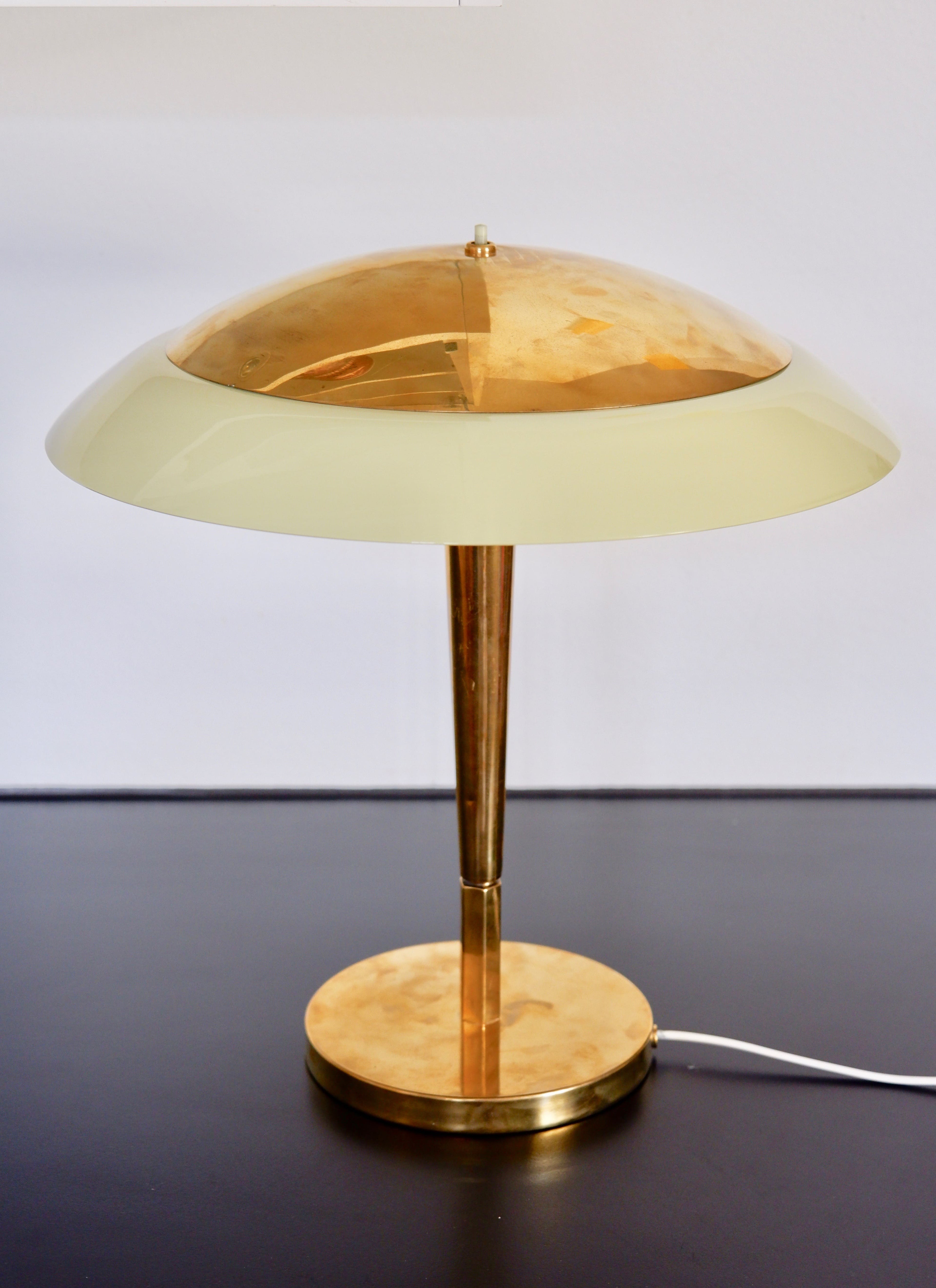Paavo Tynell table lamp model 5061 for TAITO Brass and Glass.