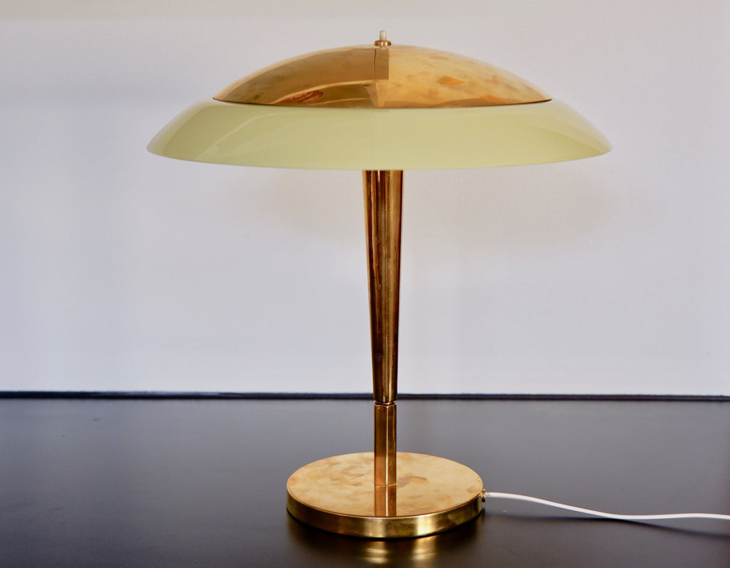 Paavo Tynell table lamp model 5061 for TAITO Brass and Glass.