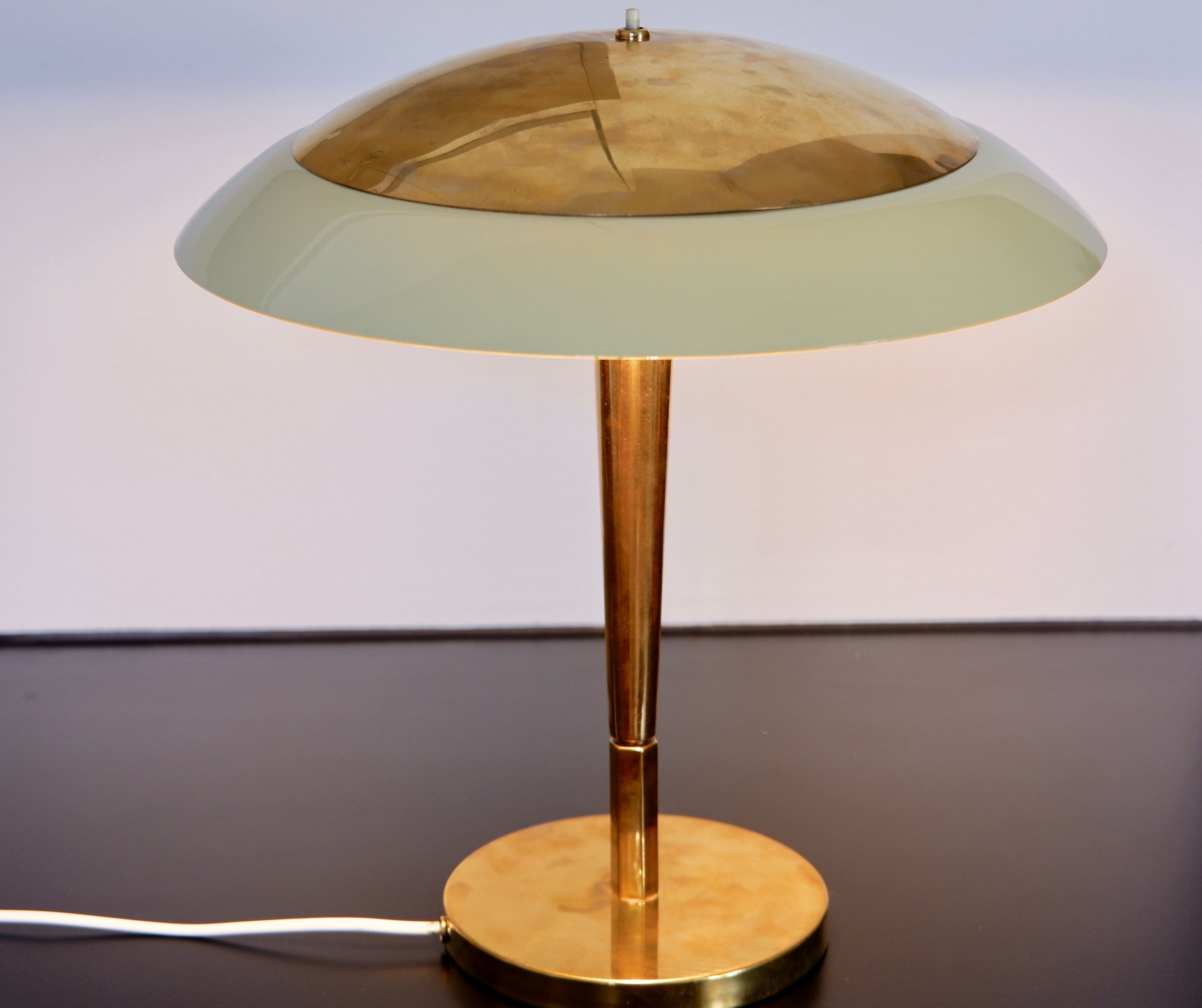 Paavo Tynell table lamp model 5061 for TAITO Brass and Glass.