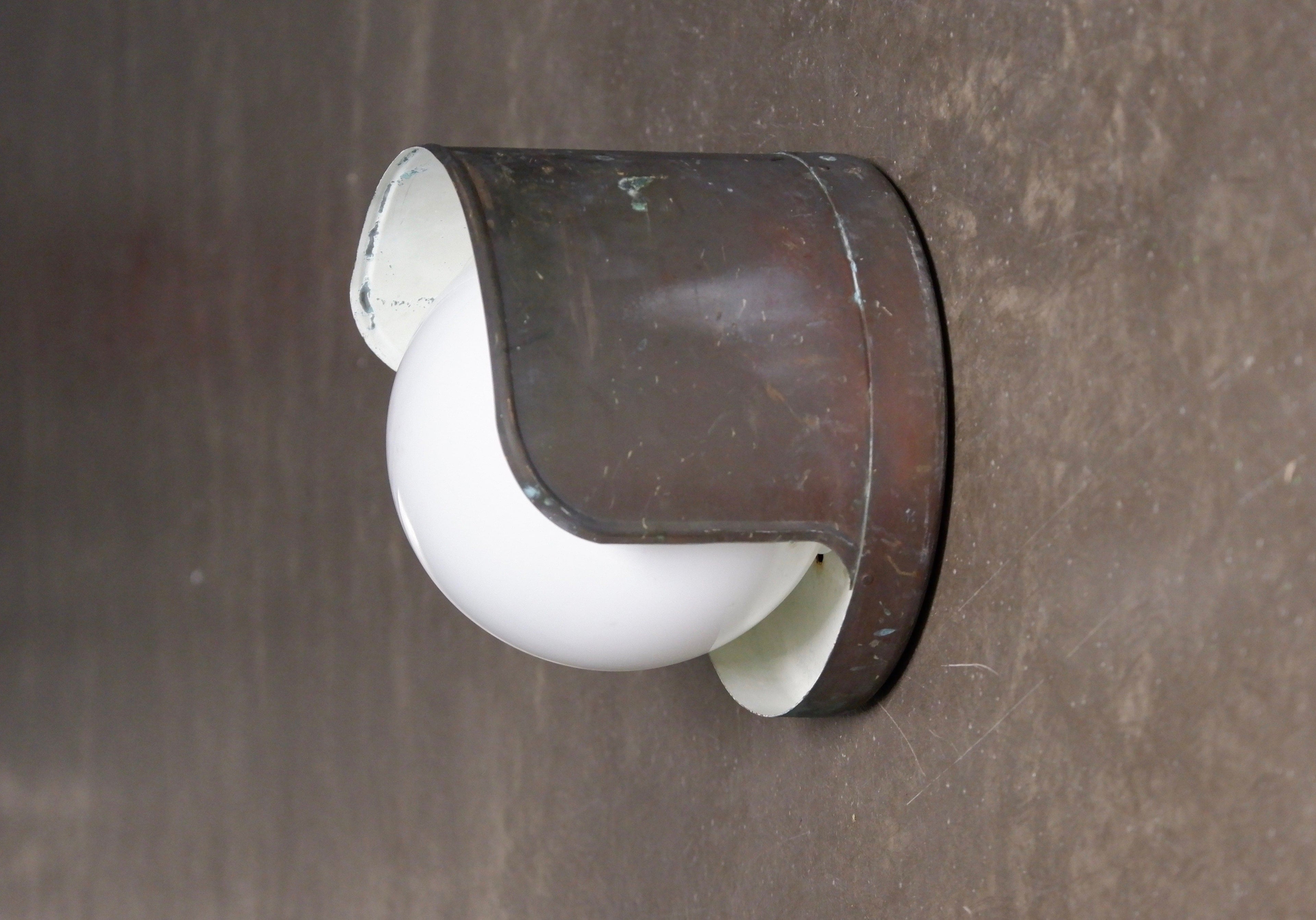 Paavo Tynell outdoor wall lamp model 2424 patined copper, Idman.