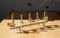 Paavo Tynell Candelholder circa 1960, Nikel brass.