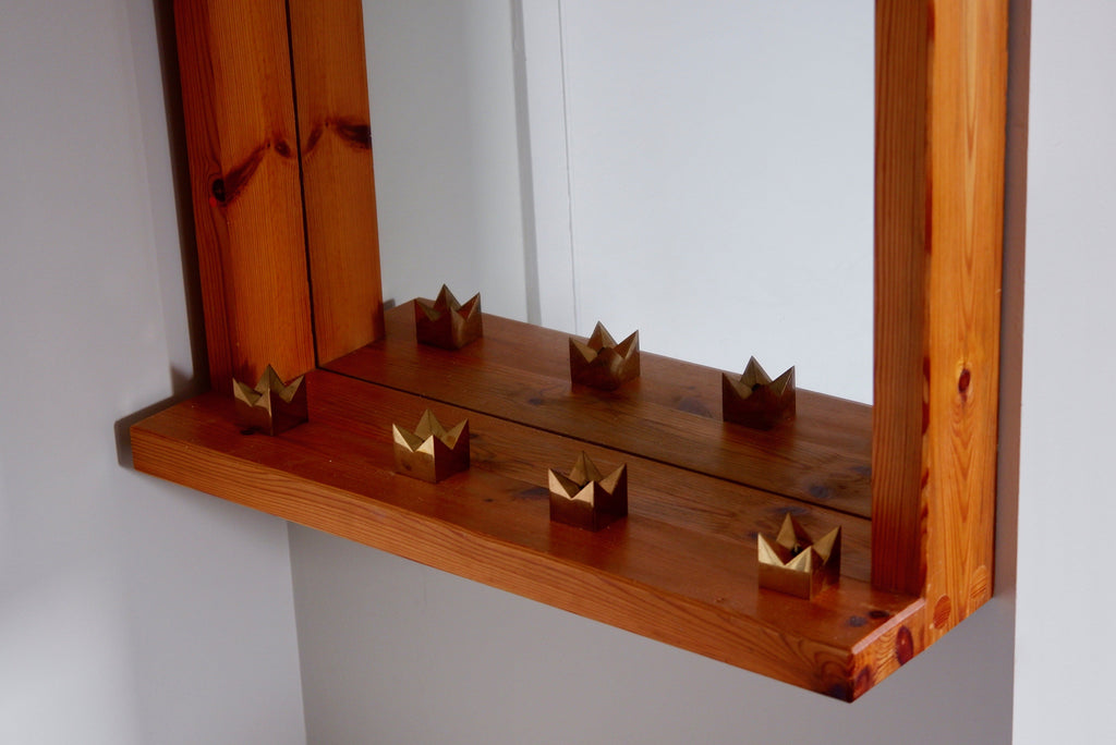 Important pine miror attributed to Roland Wilhelmsson circa 1960