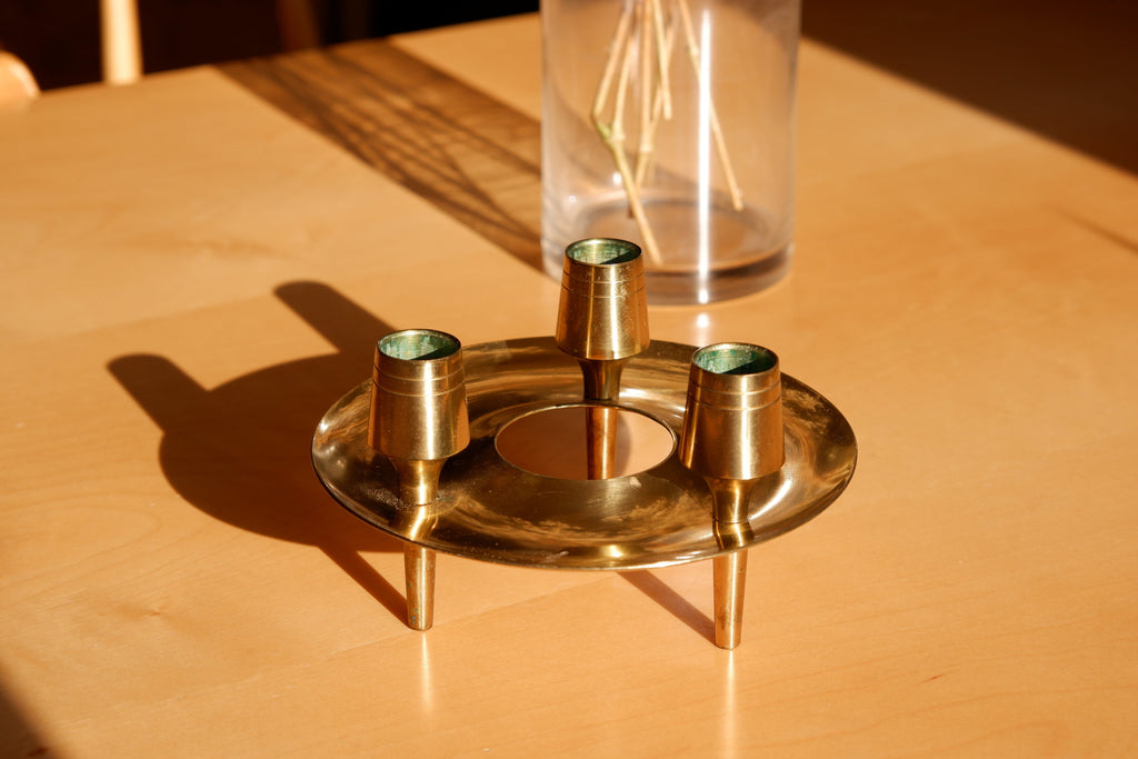 Paavo Tynell Brass Candle Holders for Taito.