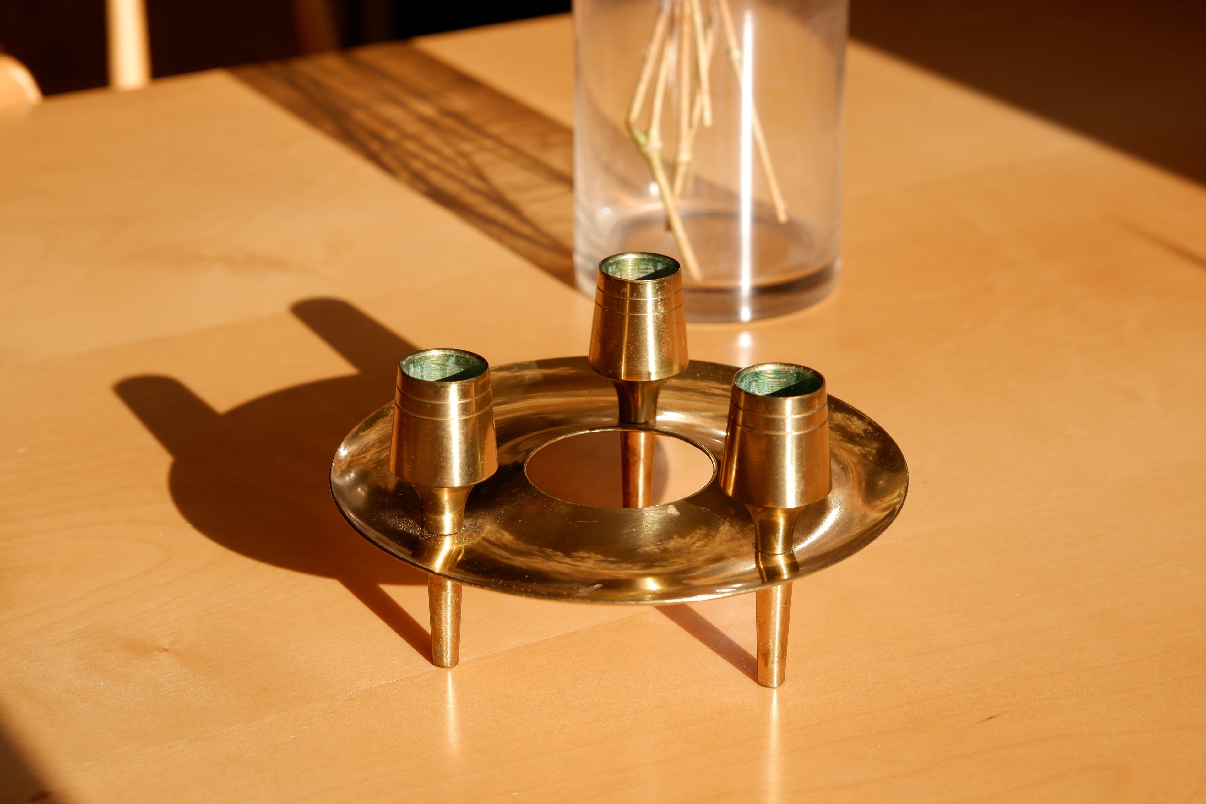 Paavo Tynell Brass Candle Holders for Taito.