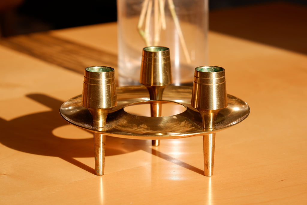 Paavo Tynell Brass Candle Holders for Taito.
