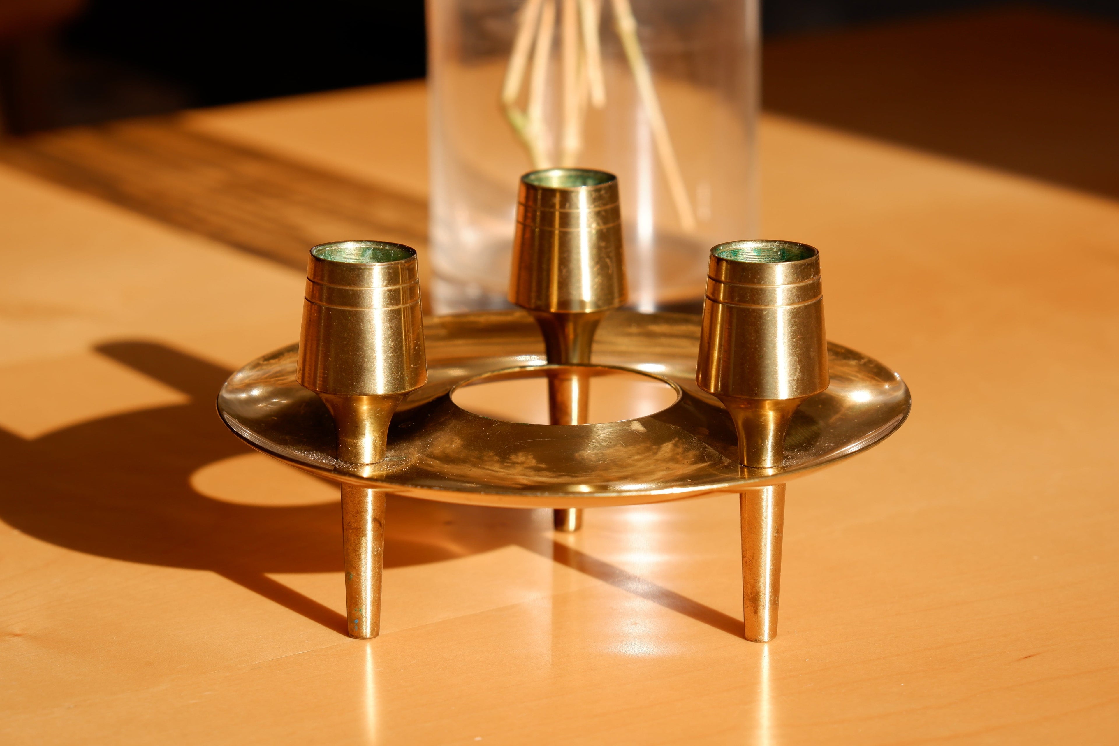 Paavo Tynell Brass Candle Holders for Taito.