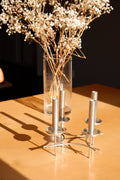 Paavo Tynell hand made candelabra circa 1960, nickel brass, Finland.
