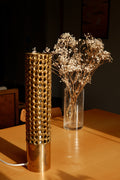 Important Pierre Forssell table lamp in solid brass, Circa 1975.