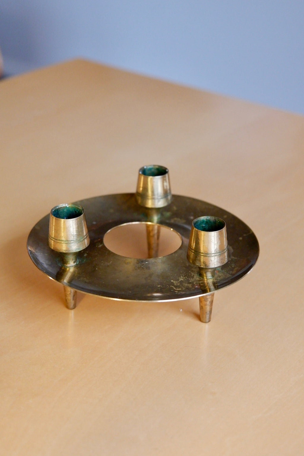 Paavo Tynell Brass Candle Holders for Taito.