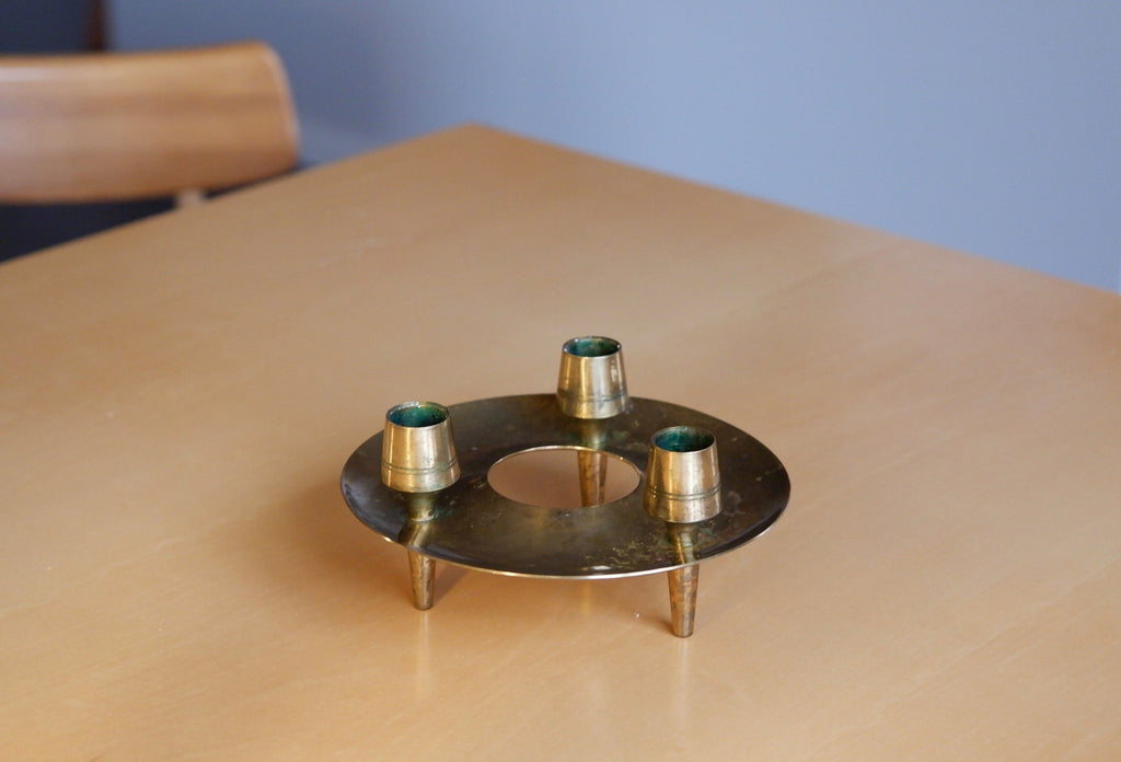 Paavo Tynell Brass Candle Holders for Taito.