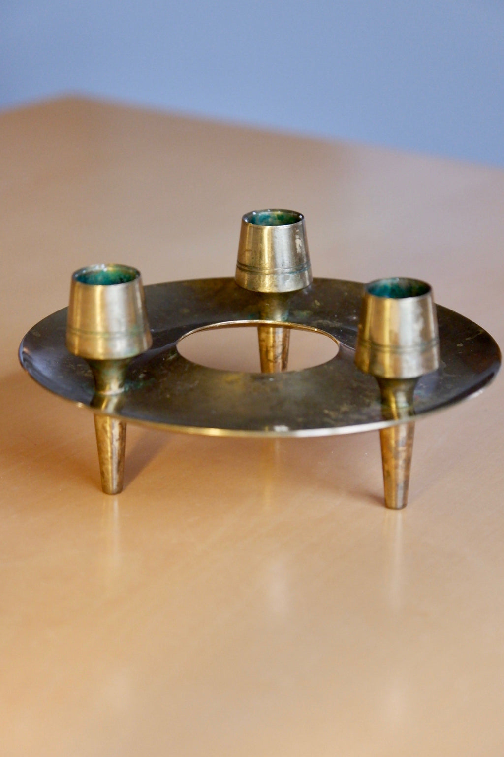 Paavo Tynell Brass Candle Holders for Taito.