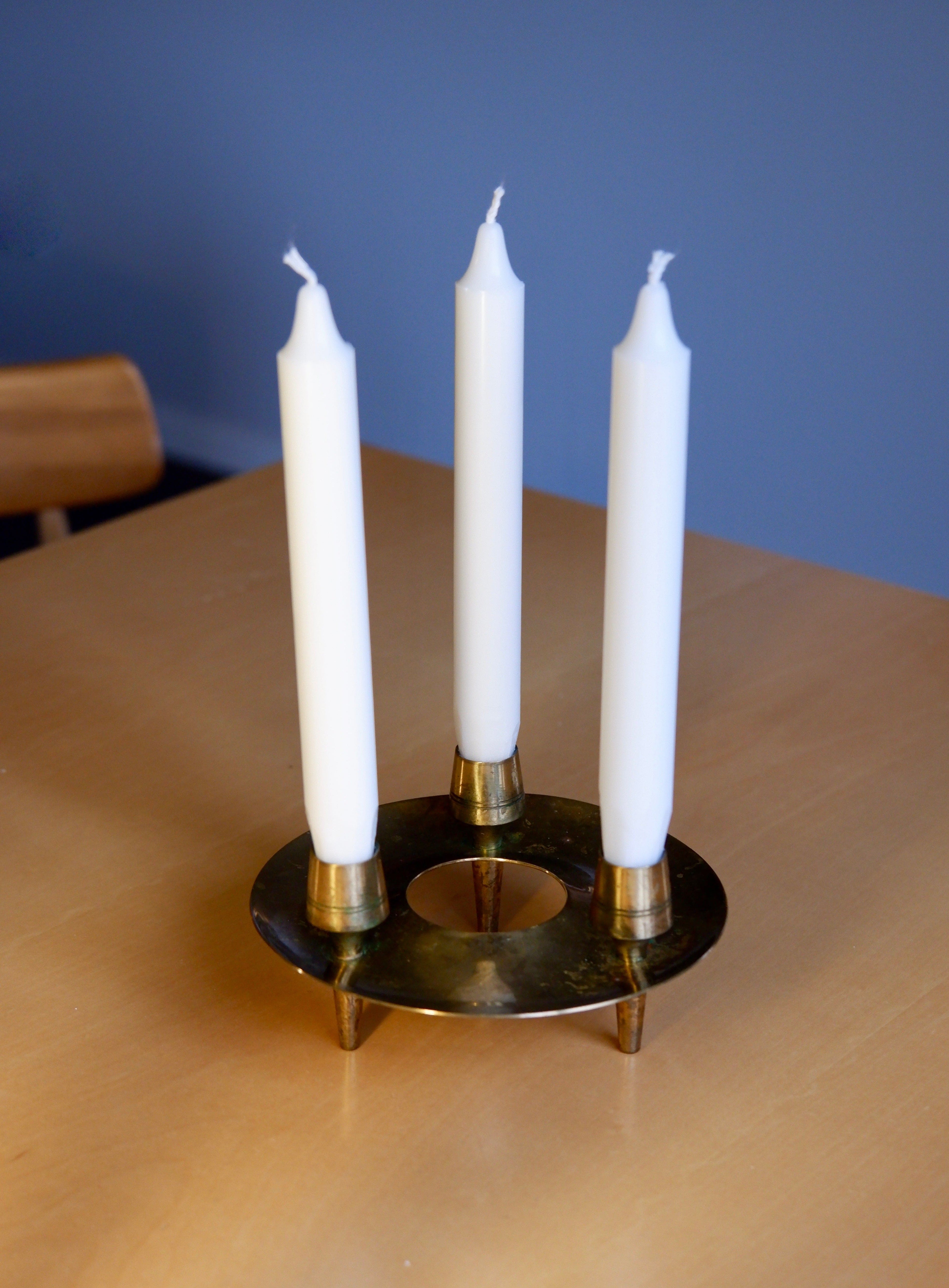 Paavo Tynell Brass Candle Holders for Taito.