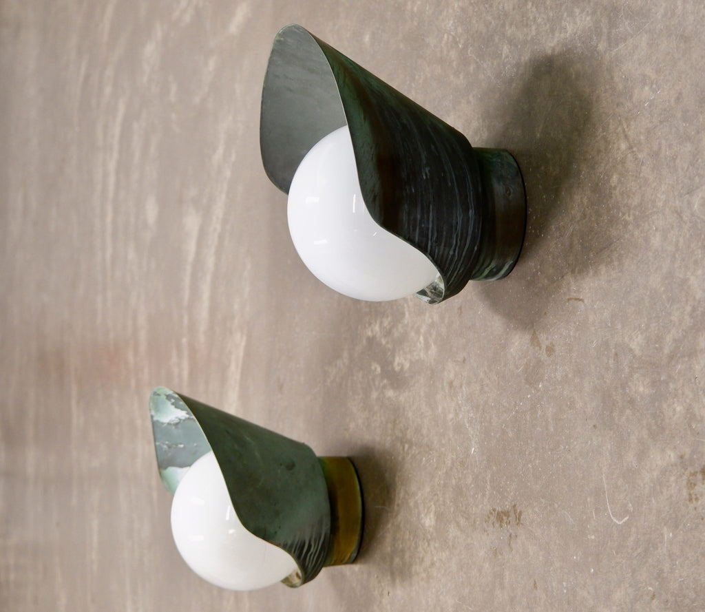 Paavo Tynell, pair of outside lamp model 7309 for Taito oy, circa 1940.